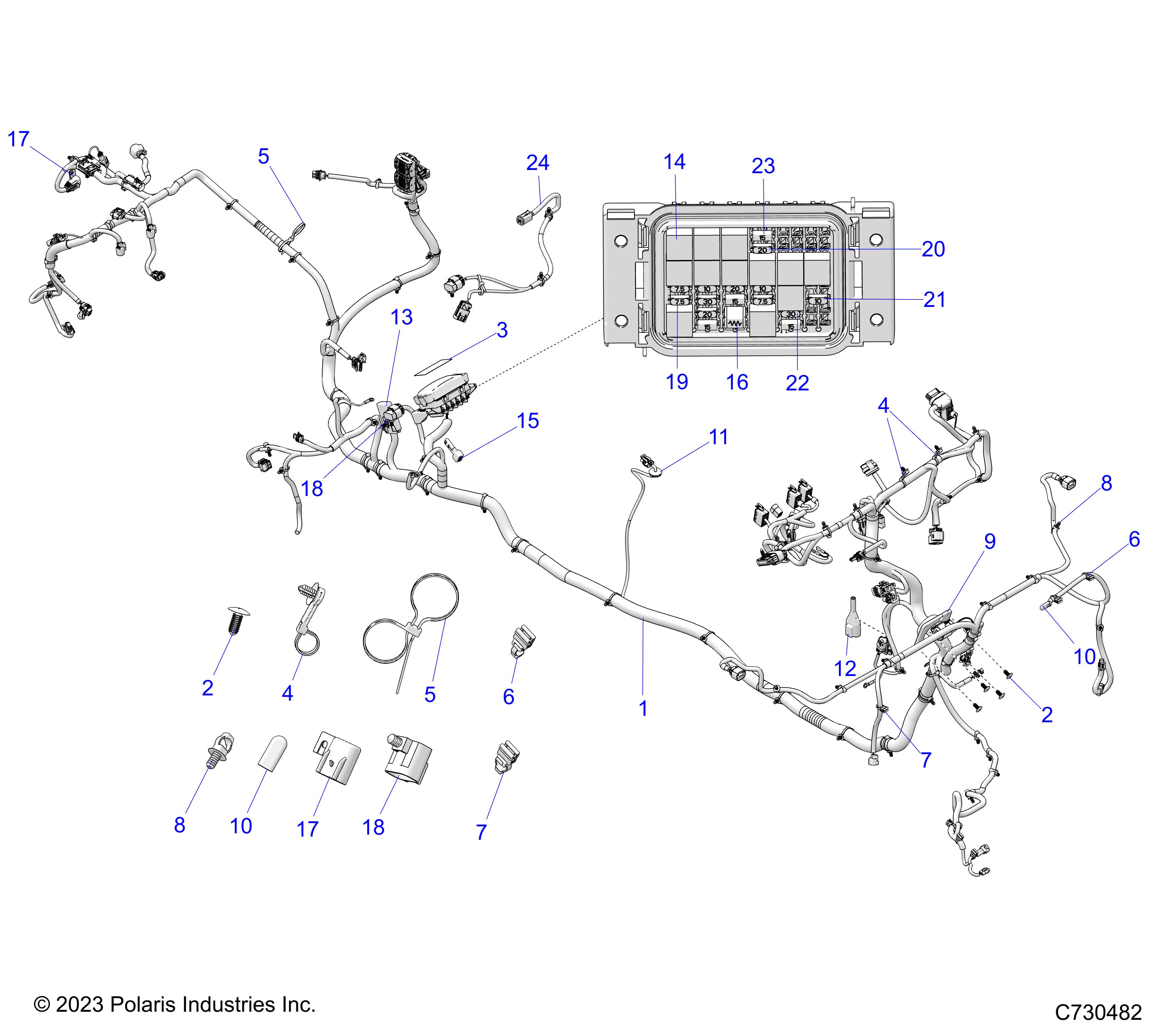 Foto diagrama Polaris que contem a peça 2417964