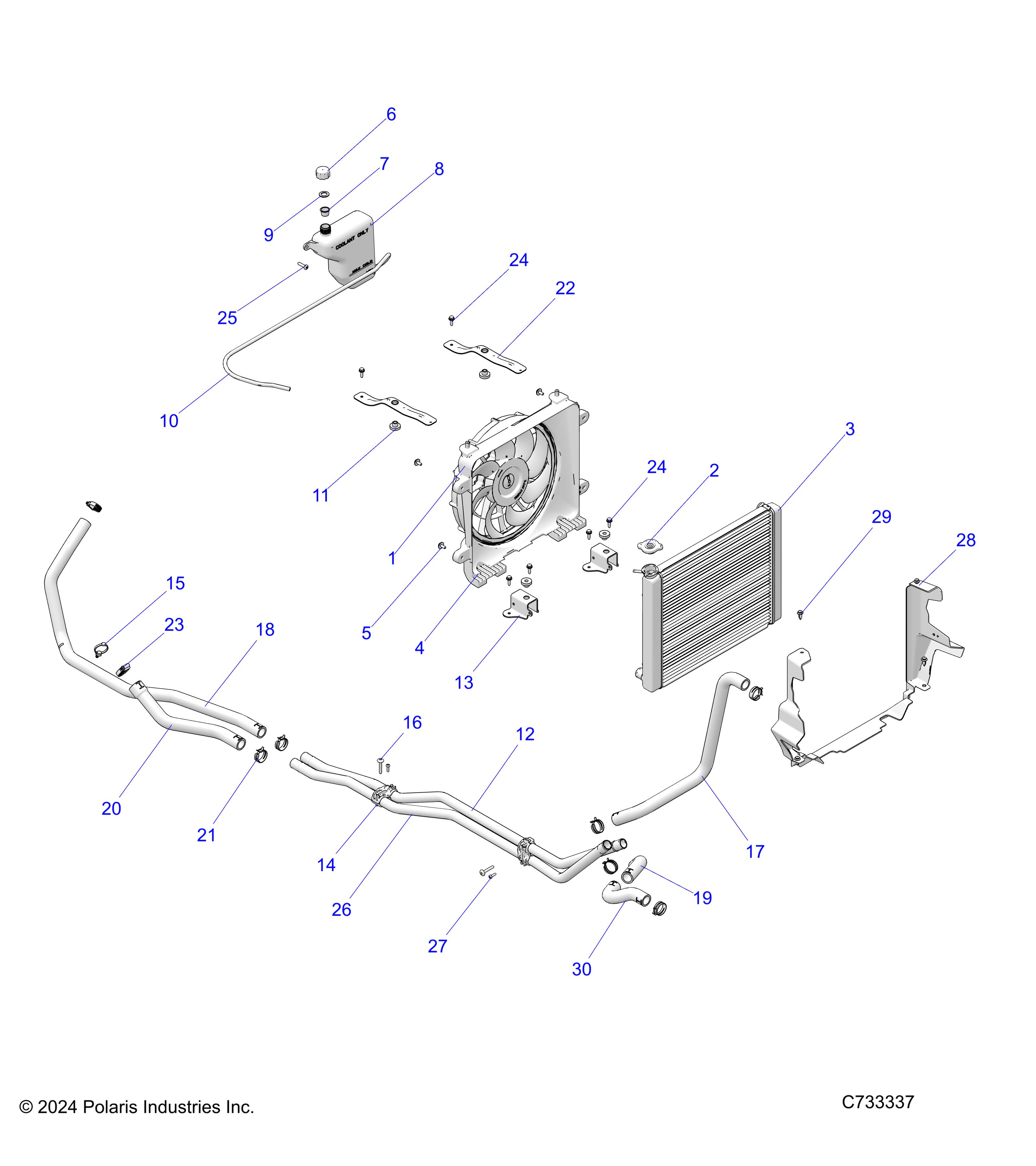 Foto diagrama Polaris que contem a peça 5459847-070