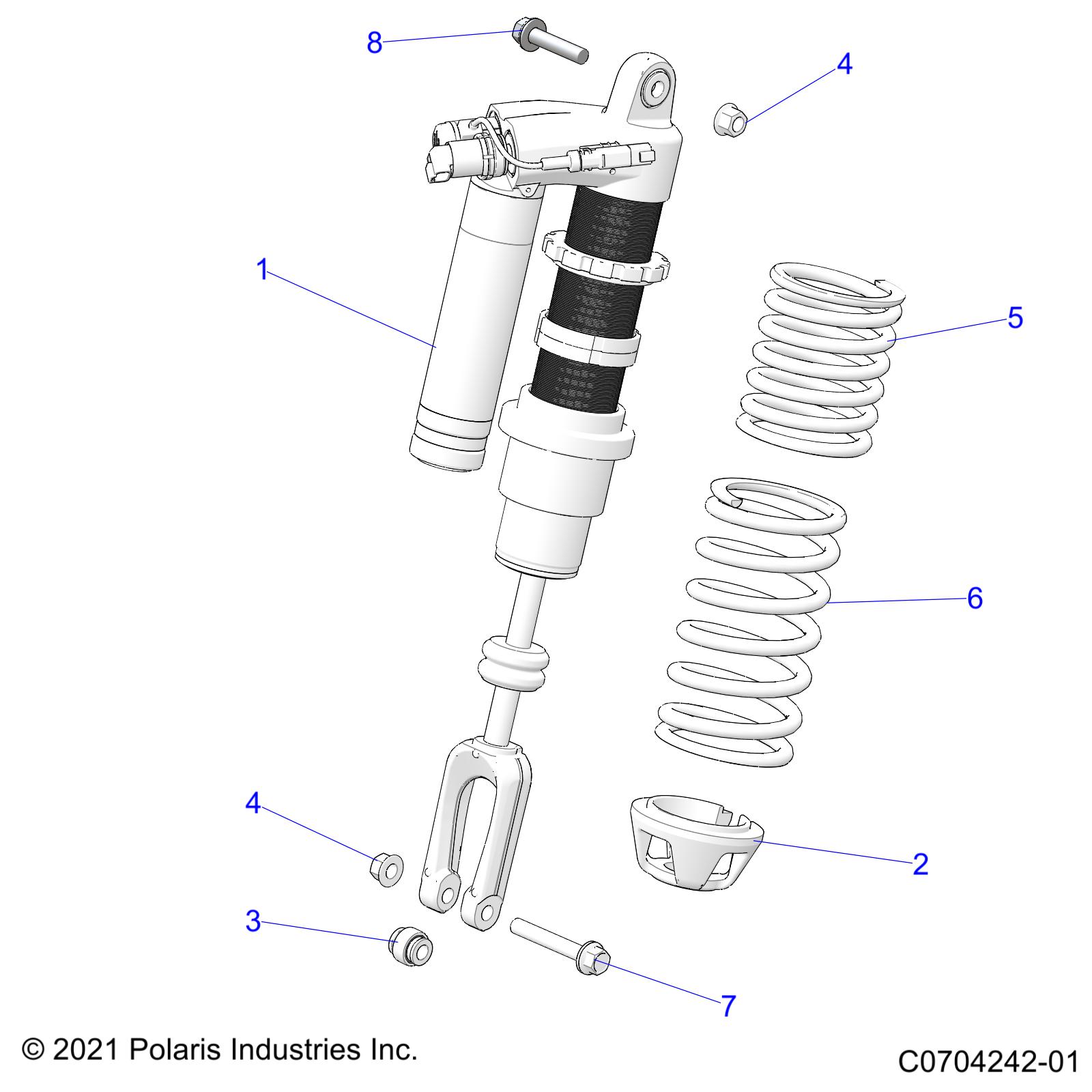 Part Number : 7045652-696 SPR-FRONT MAIN ELEC BLUE