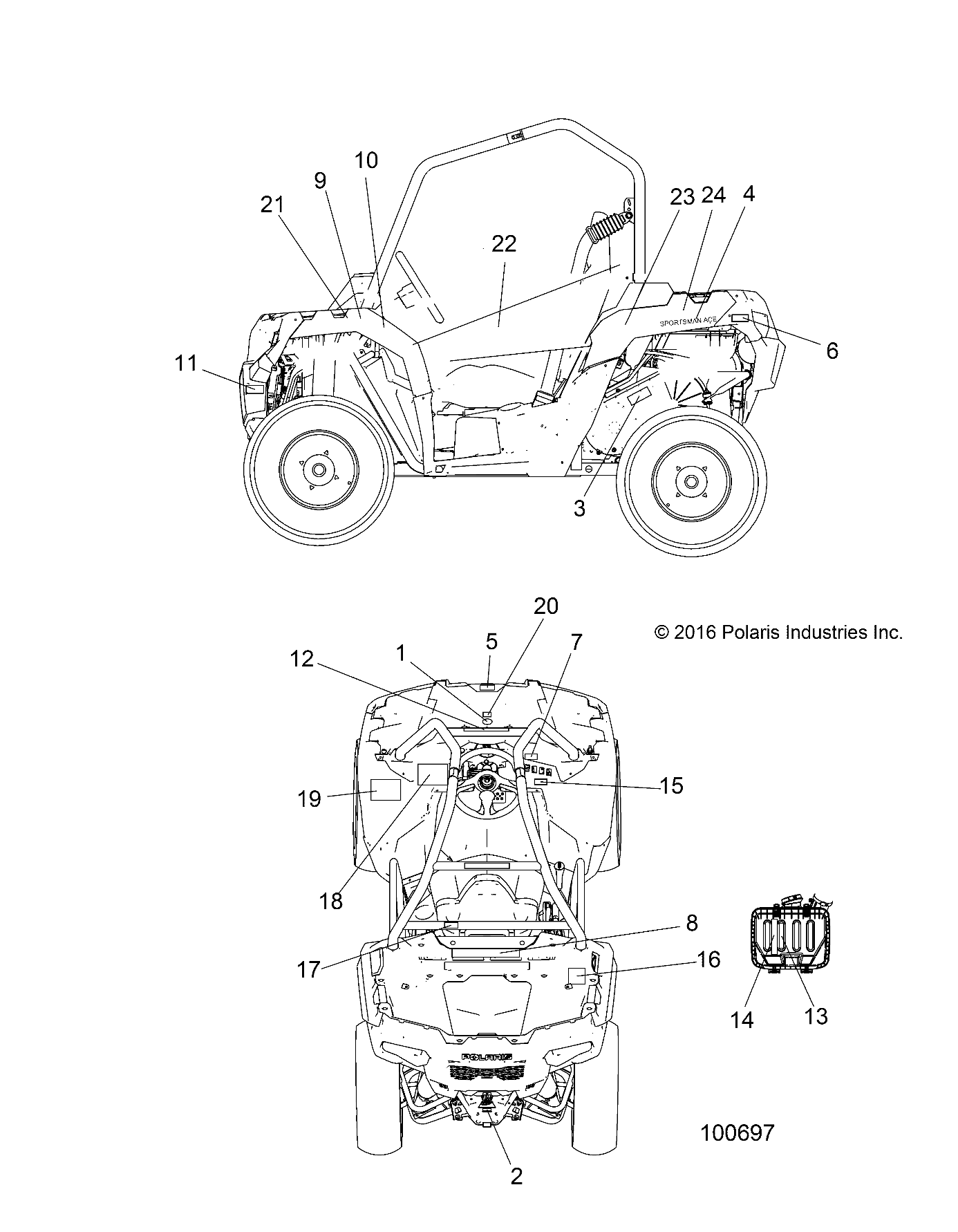 Part Number : 7185056 DECAL-DOOR LH