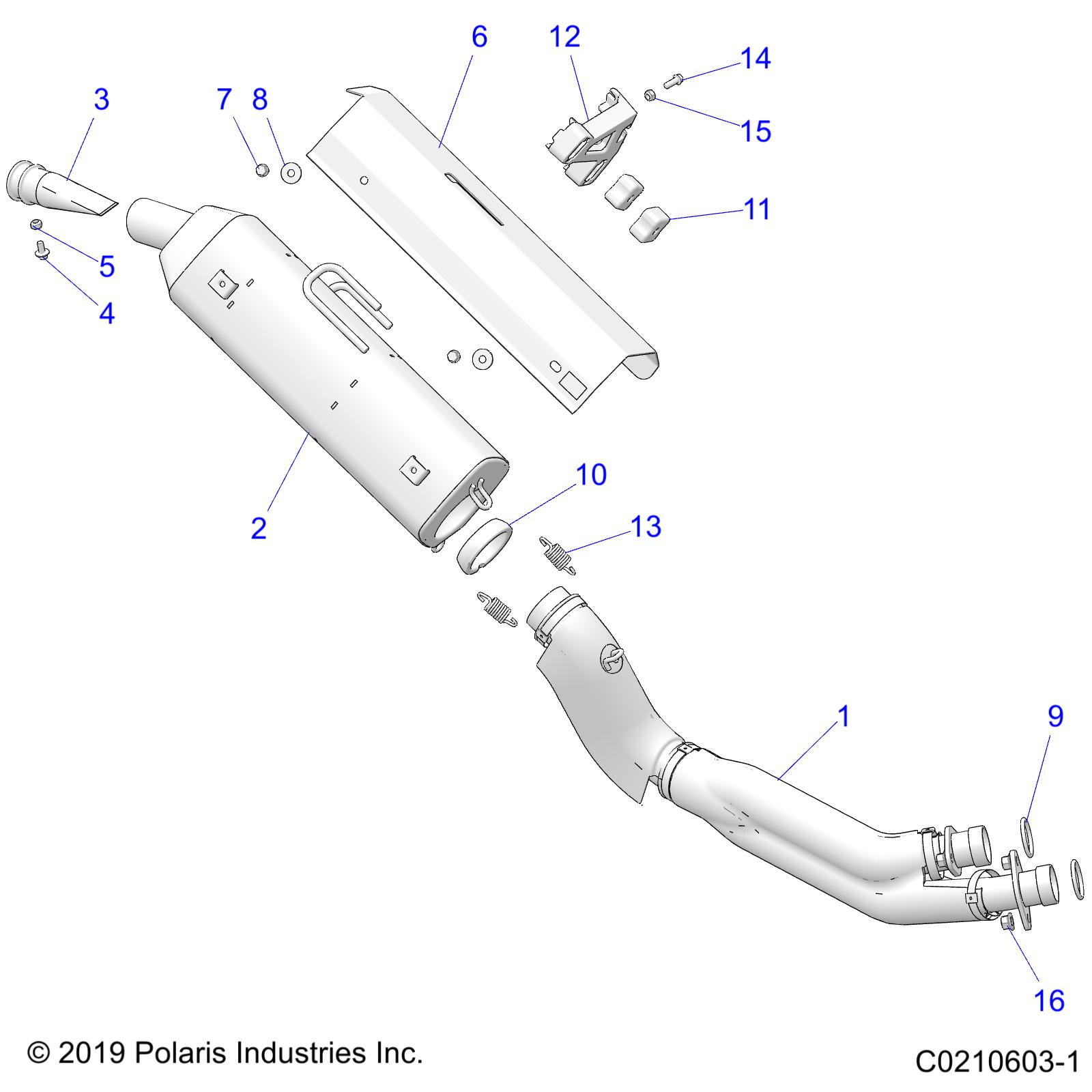 Part Number : 1263073 TWIN EXHAUST PIPE ASSEMBLY