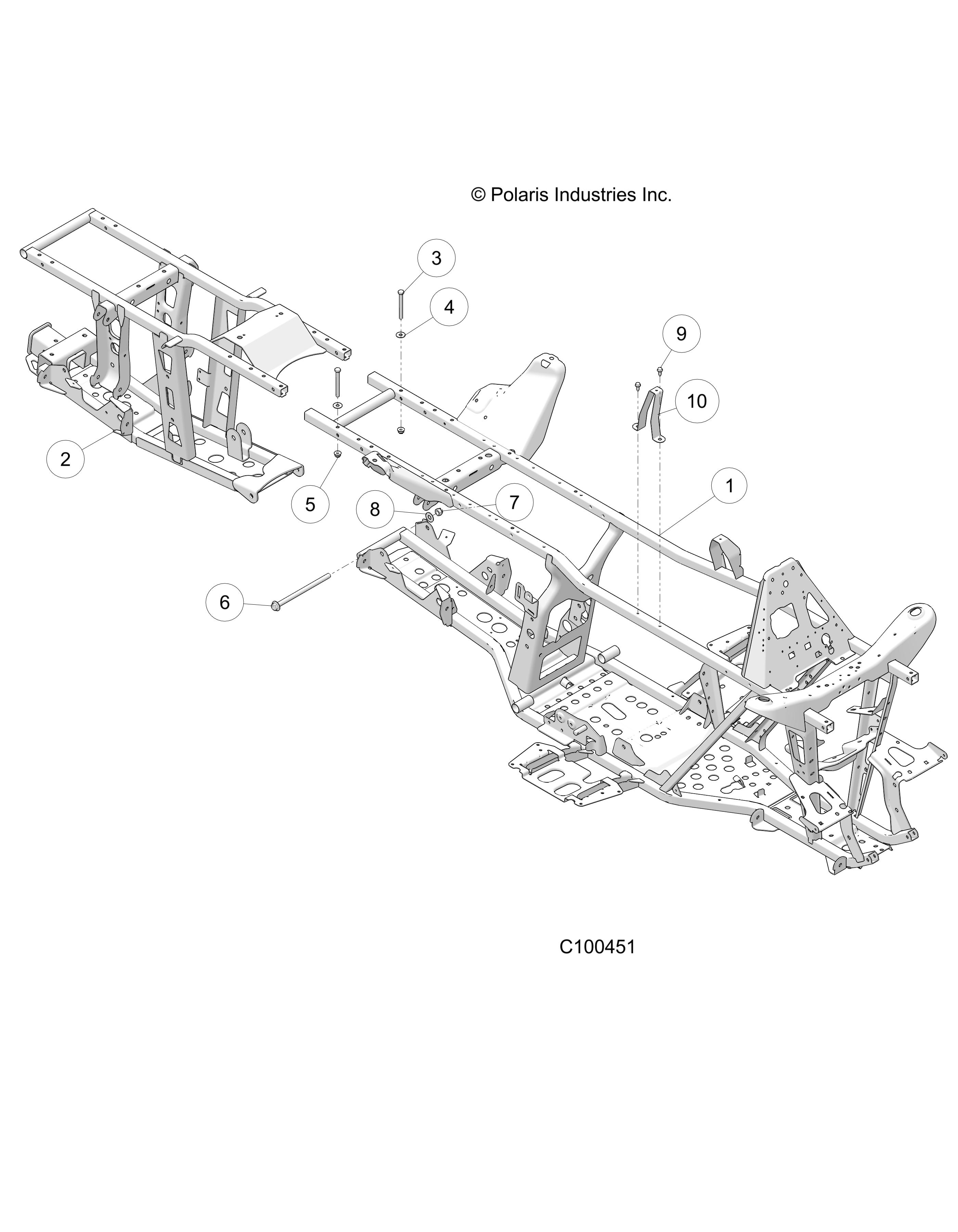 Part Number : 1021601-067 FRAME WELD  REAR  GS BLK  6X6