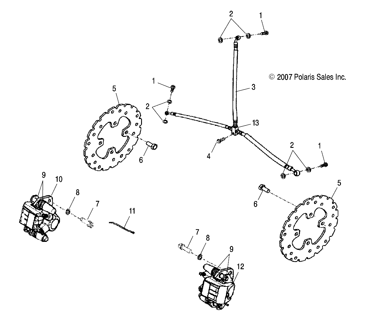 Foto diagrama Polaris que contem a peça 0454293