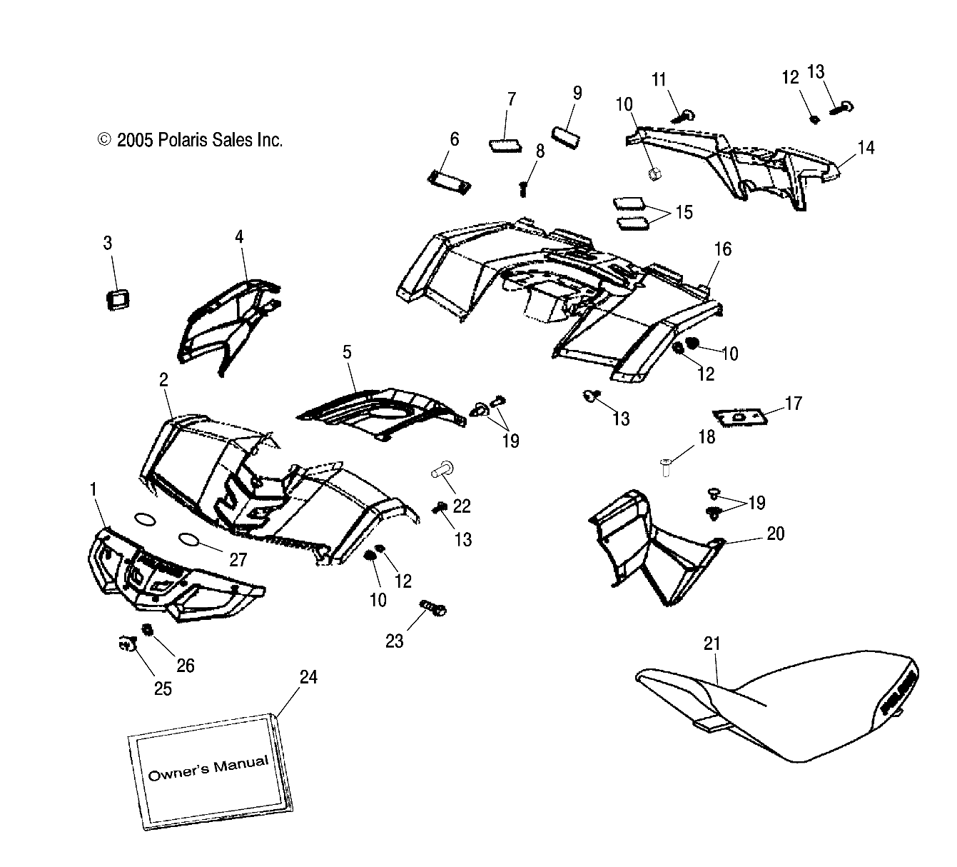 Foto diagrama Polaris que contem a peça 0453797-293