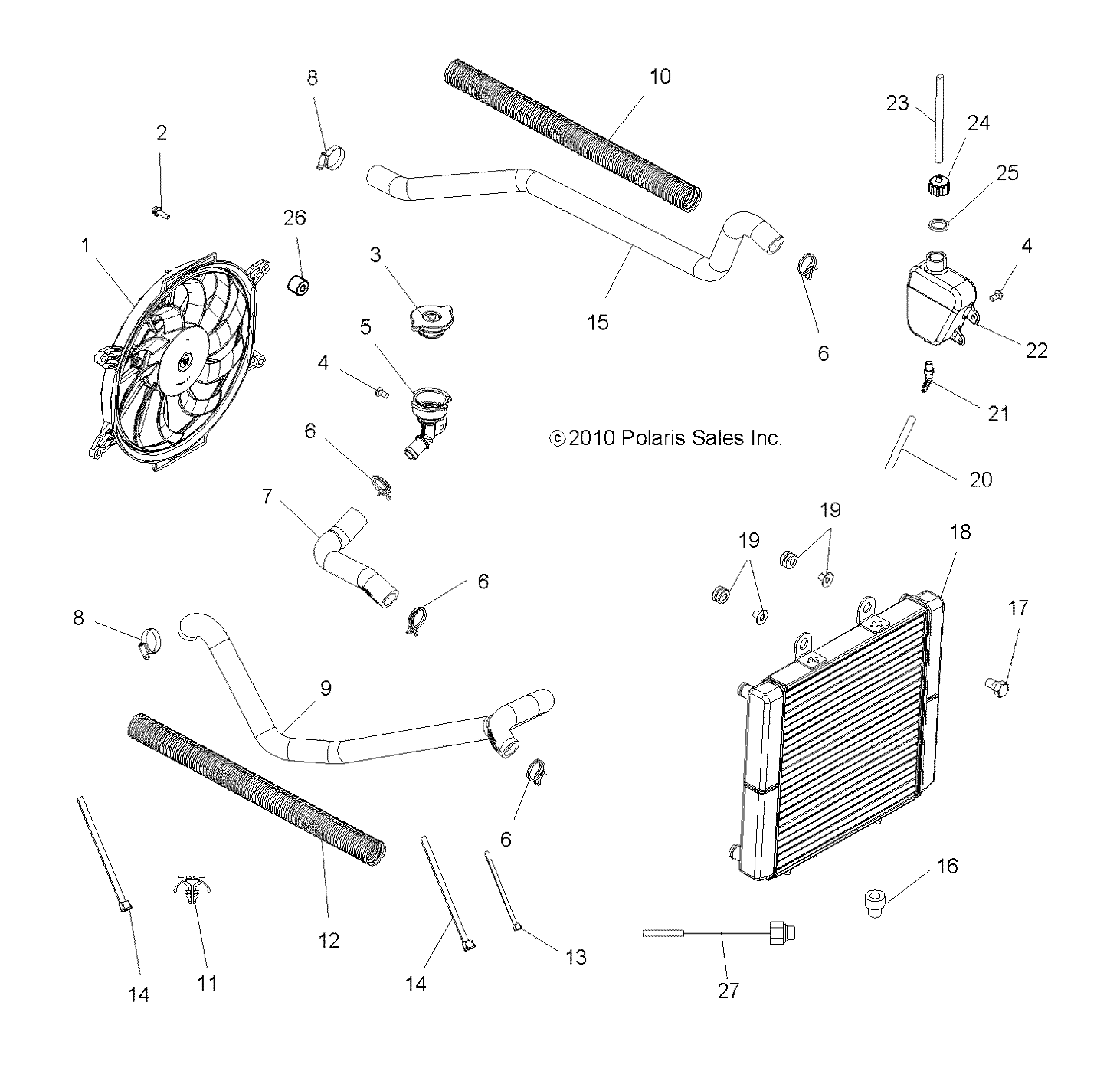 Foto diagrama Polaris que contem a peça 5414024