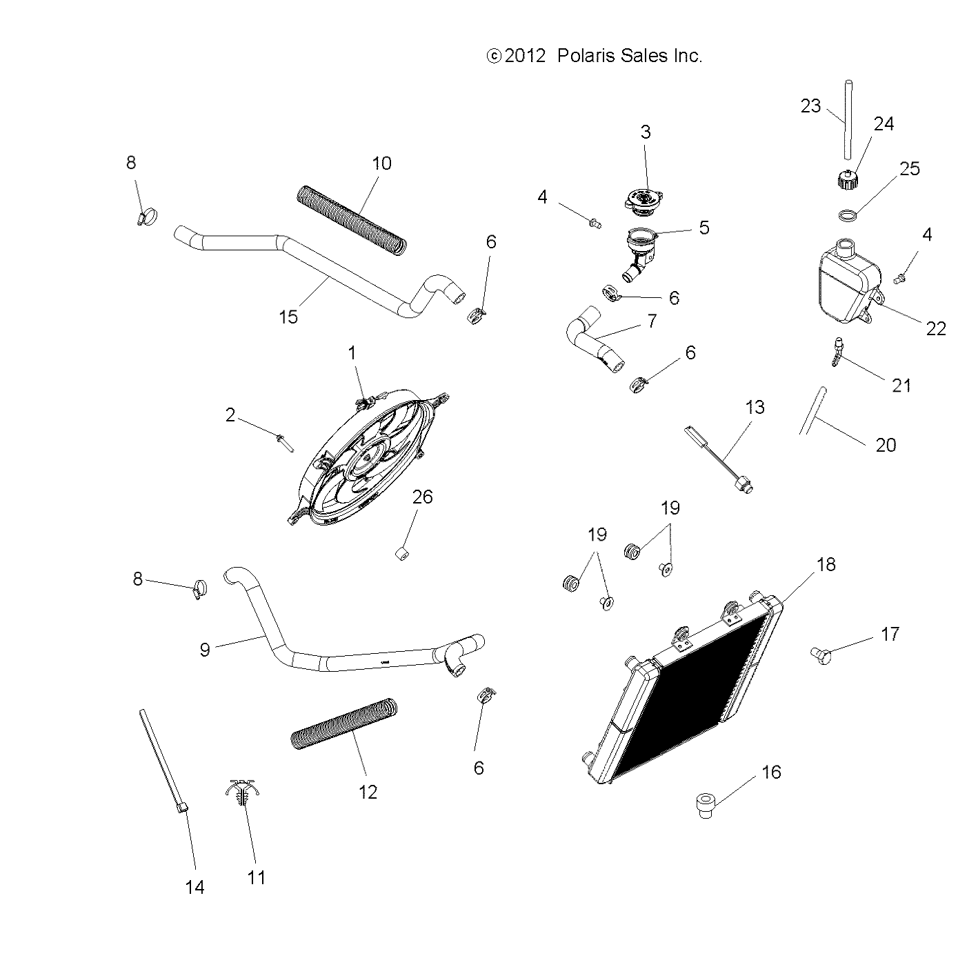 Foto diagrama Polaris que contem a peça 5414218