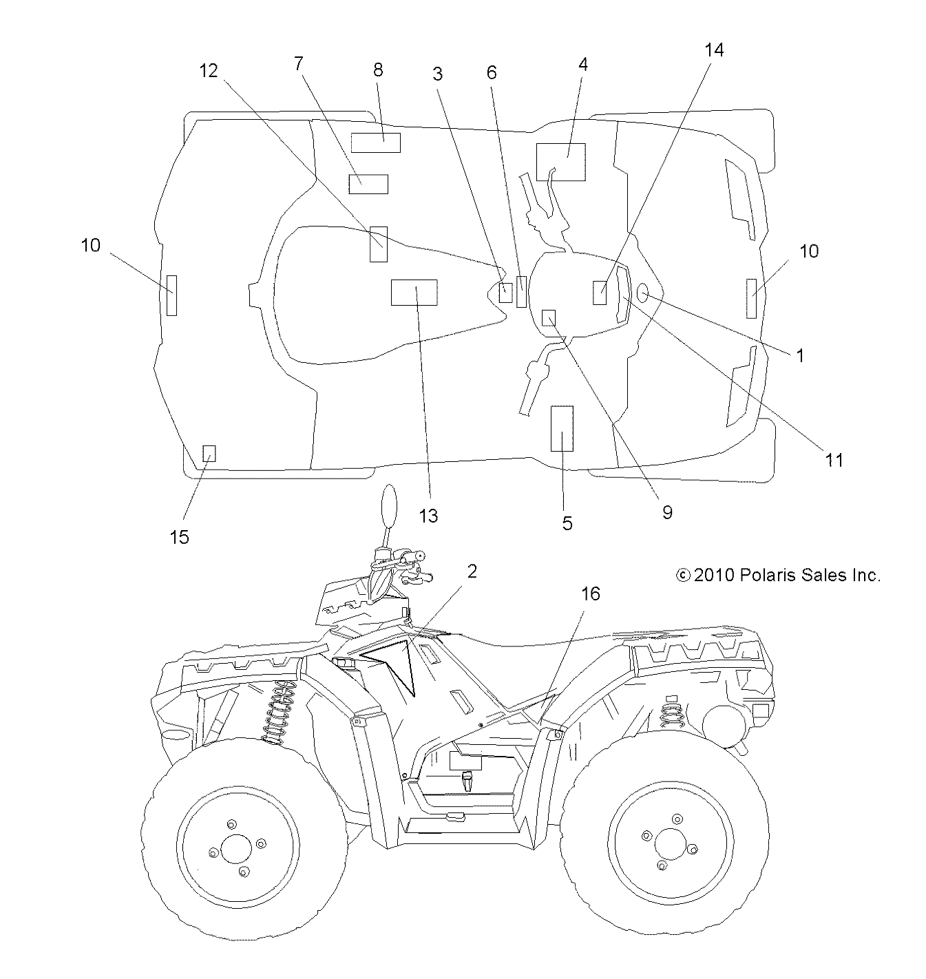 Foto diagrama Polaris que contem a peça 7176969