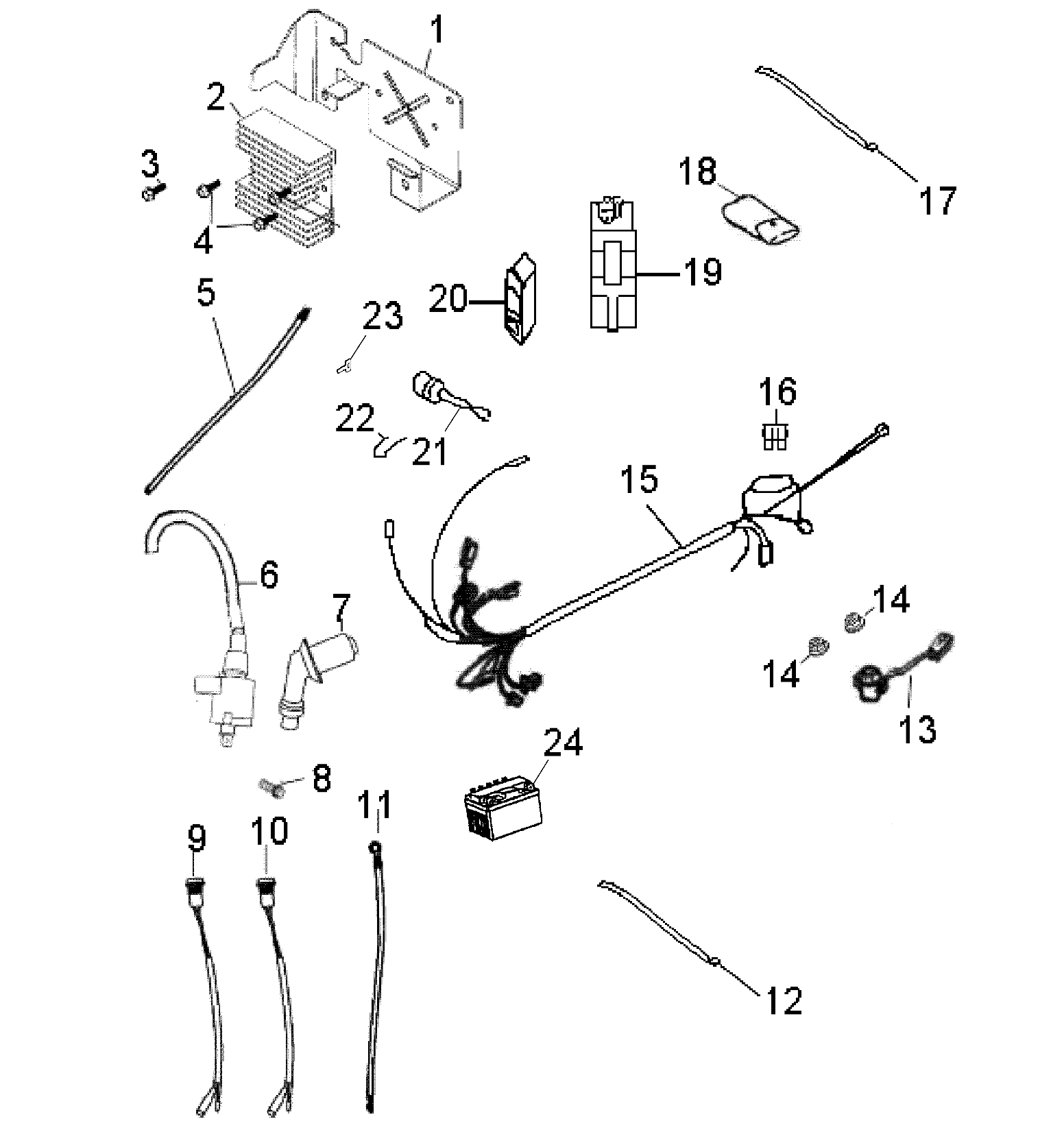 Foto diagrama Polaris que contem a peça 0453991