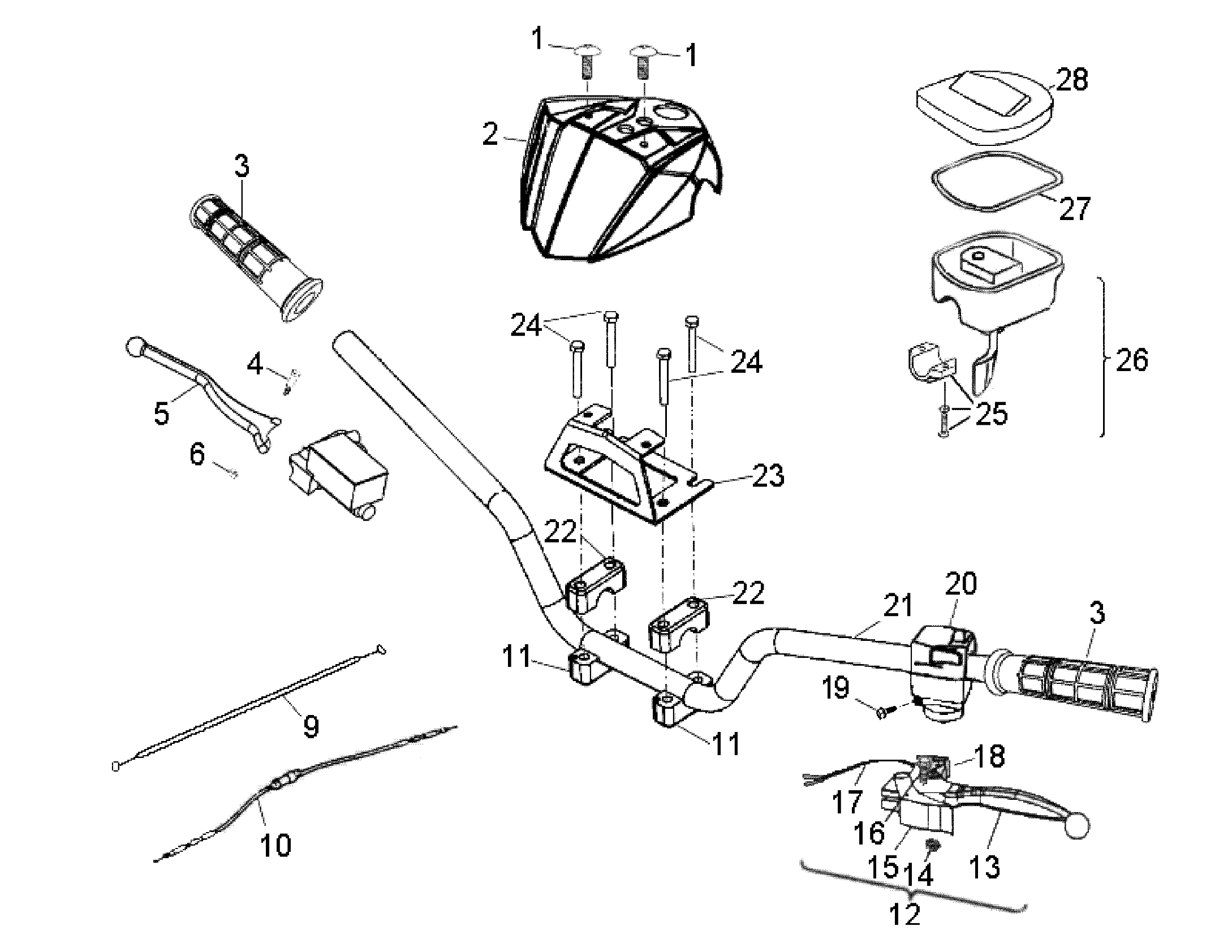 Part Number : 0453257 ASM-BRAKE LEVER LH