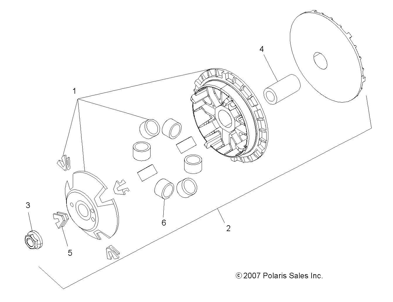 Foto diagrama Polaris que contem a peça 5412974