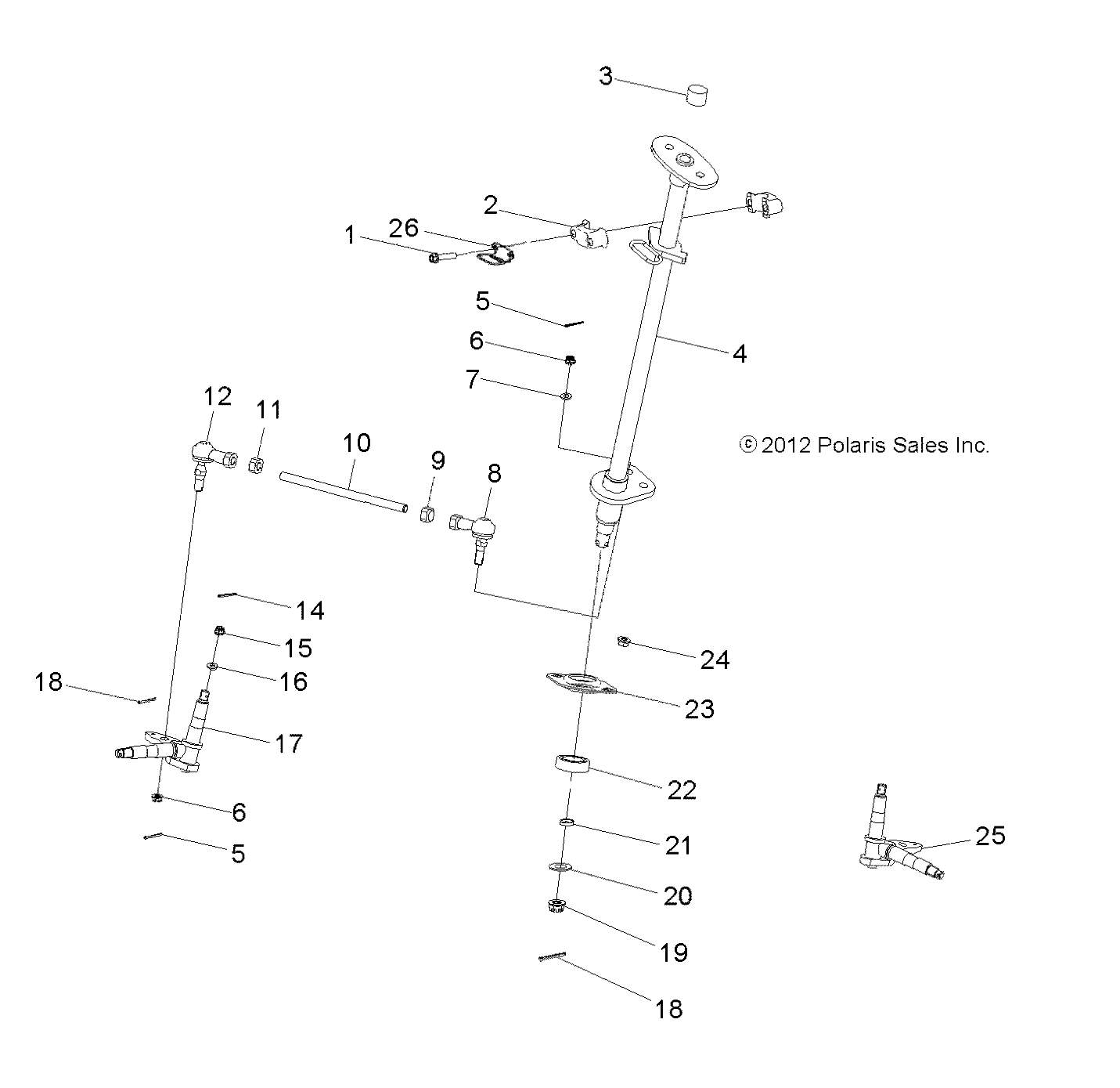 Foto diagrama Polaris que contem a peça 0453494
