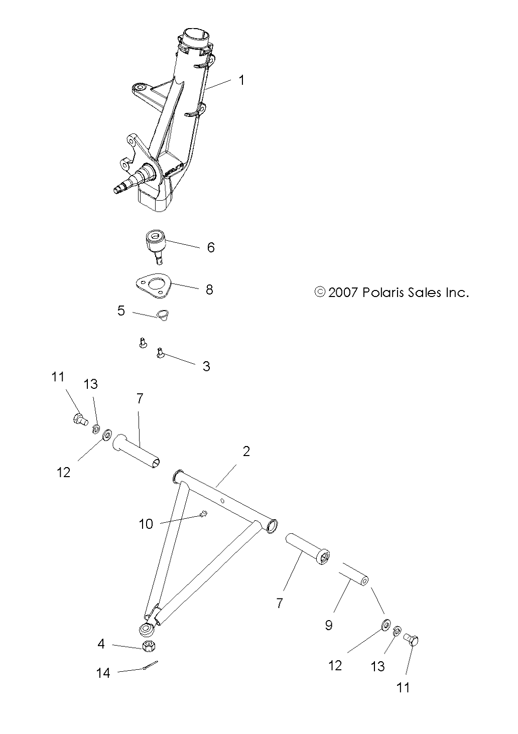 Foto diagrama Polaris que contem a peça 2202277