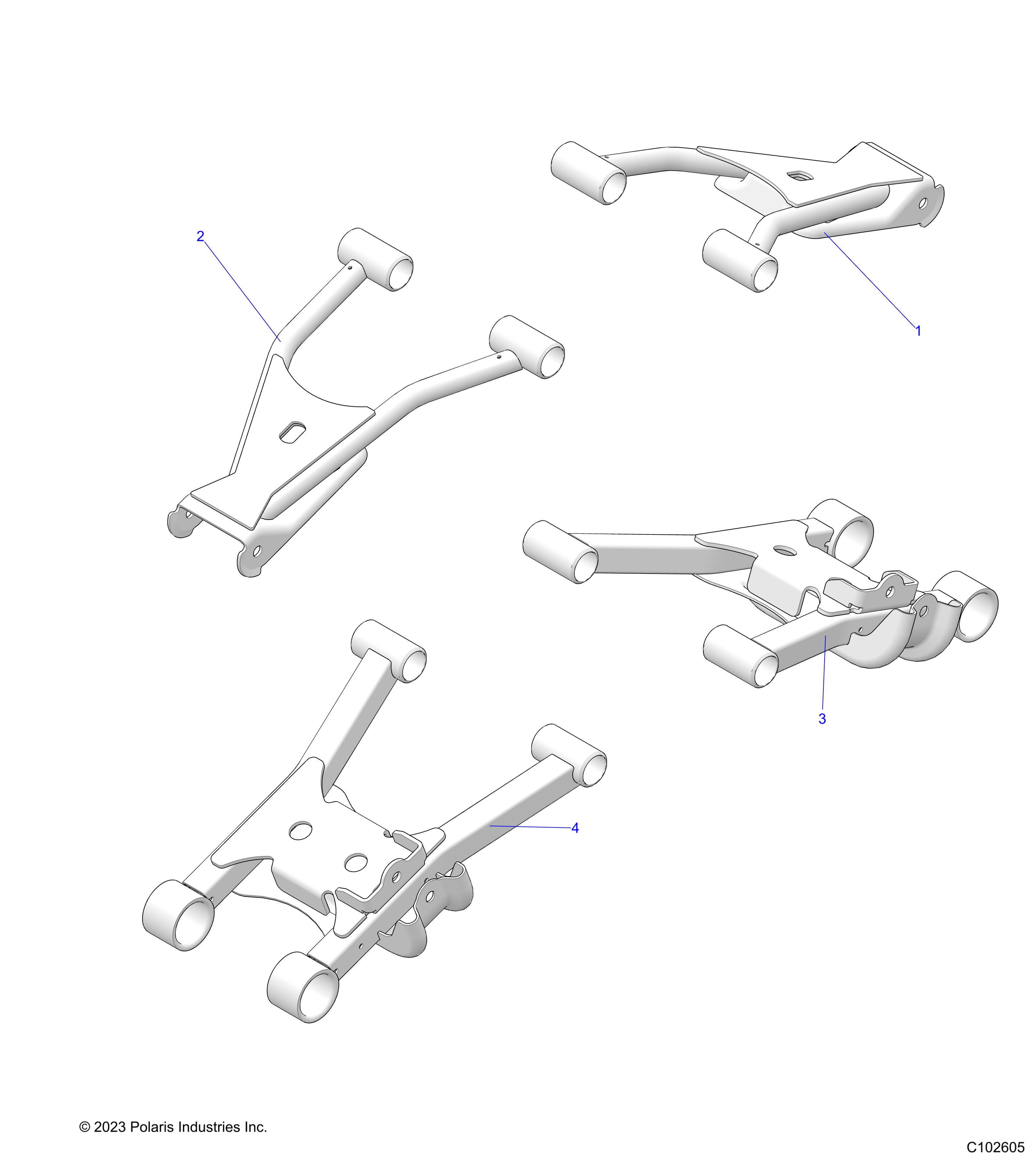 Foto diagrama Polaris que contem a peça 1028763-458