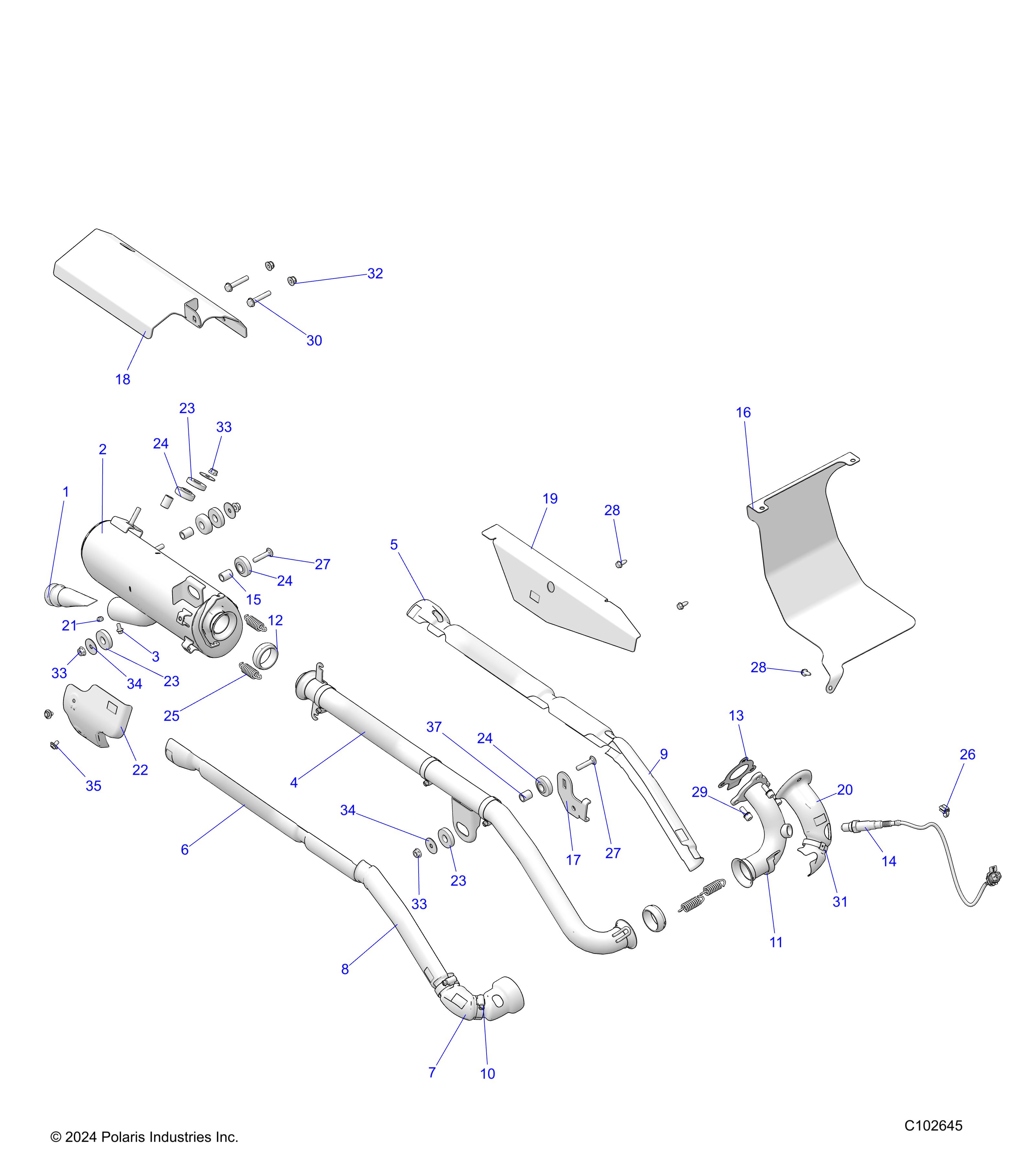 Foto diagrama Polaris que contem a peça 5273538