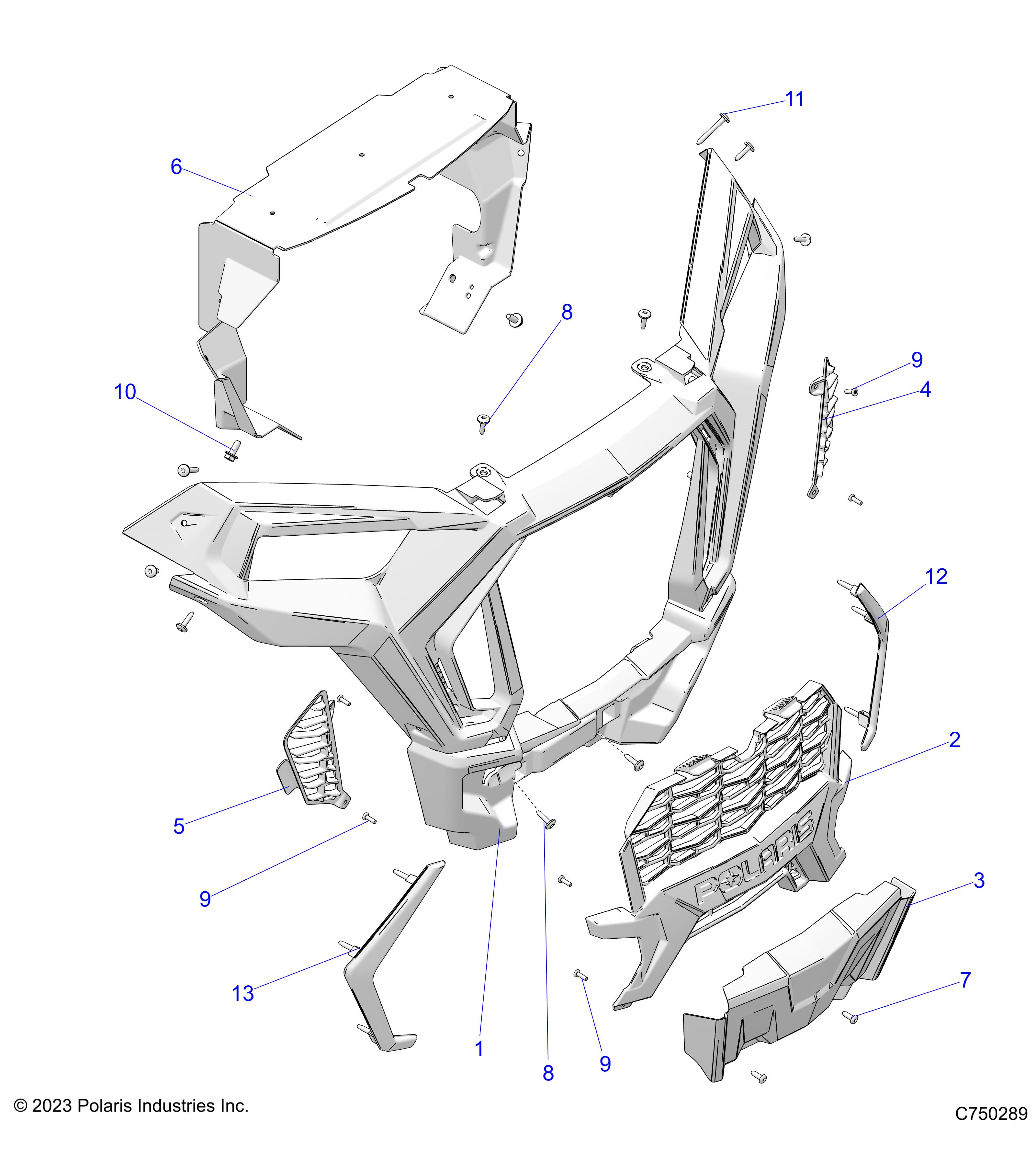 Foto diagrama Polaris que contem a peça 5457432-902