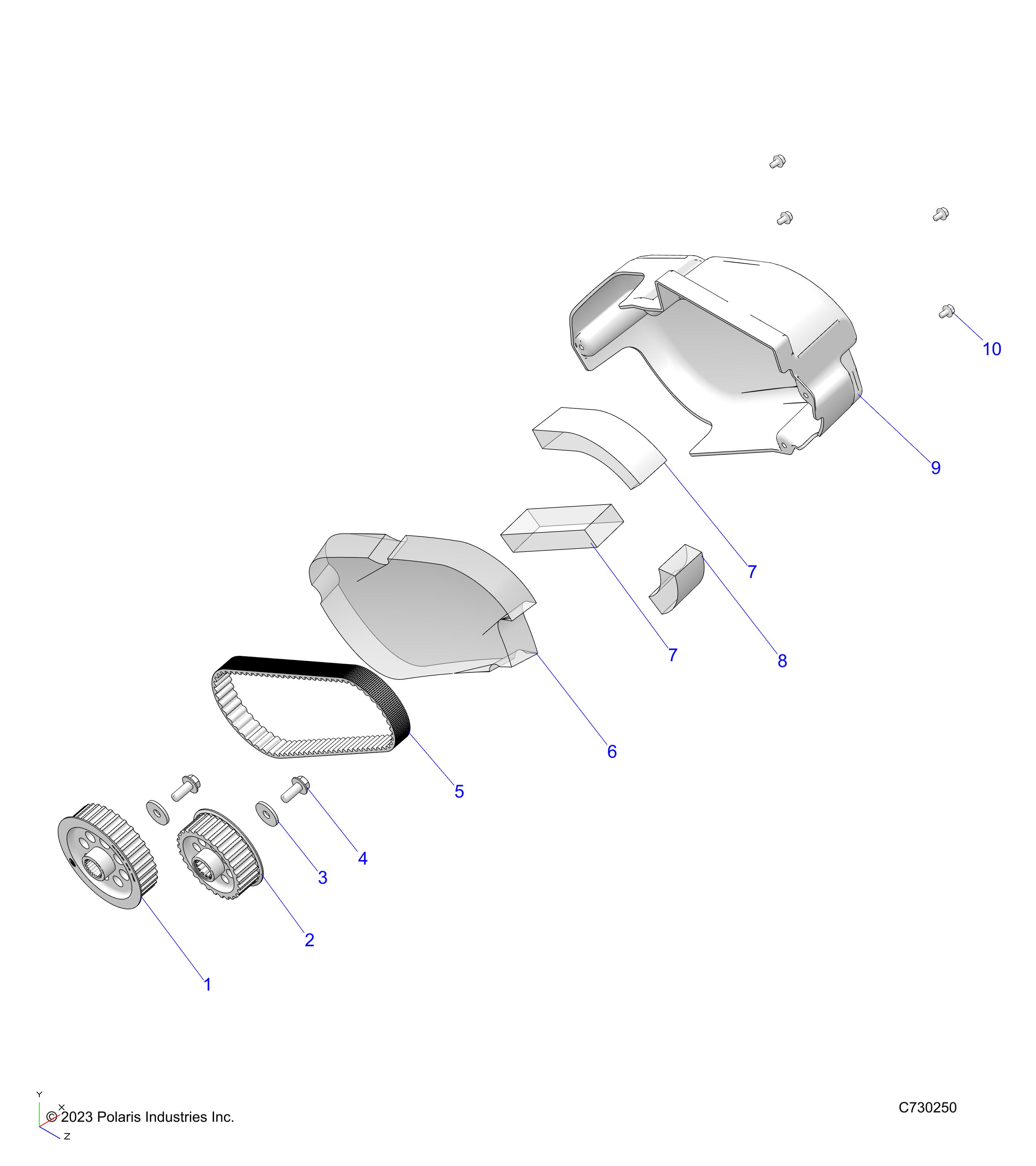 Foto diagrama Polaris que contem a peça 3225033