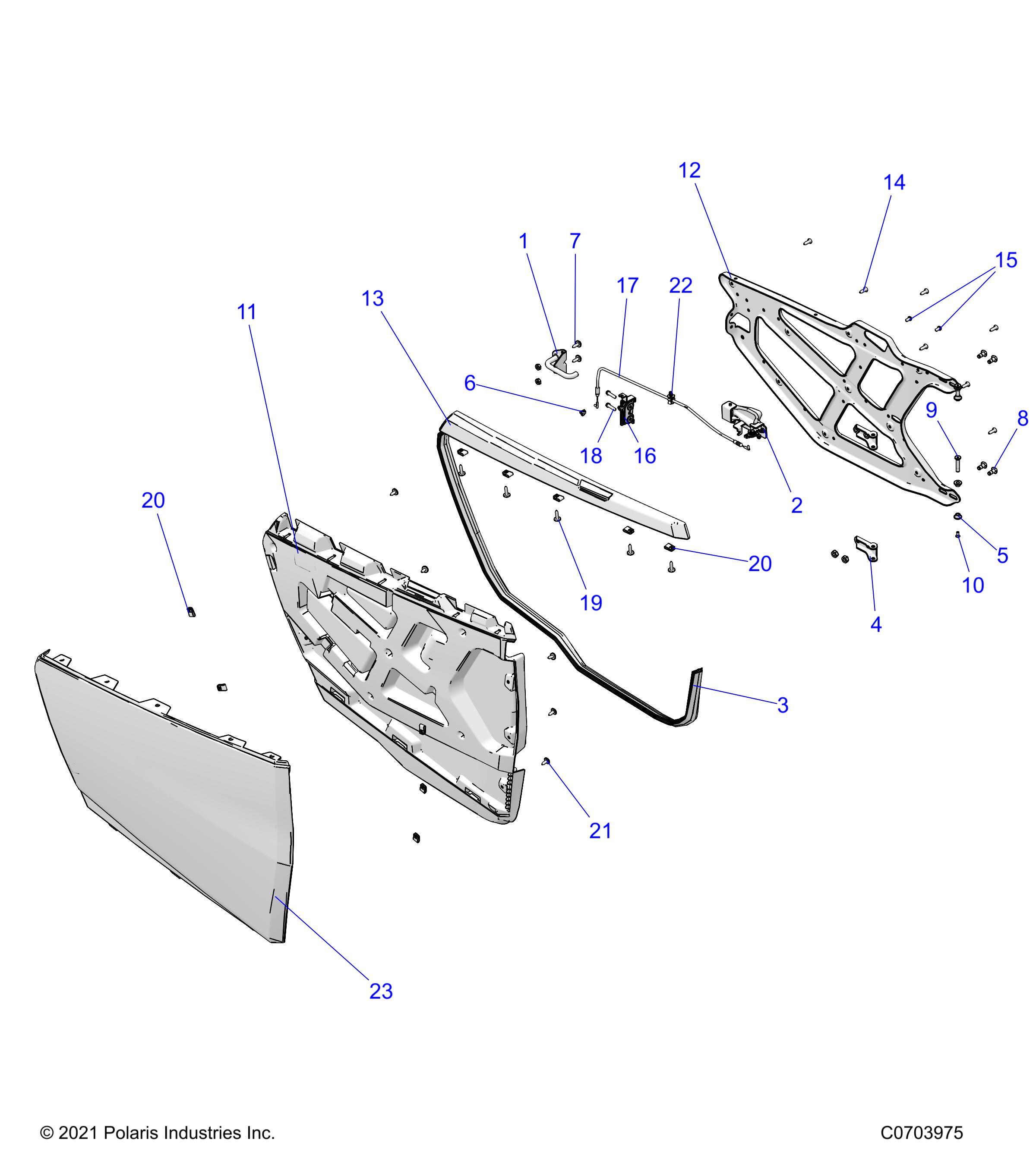 Foto diagrama Polaris que contem a peça 7082760