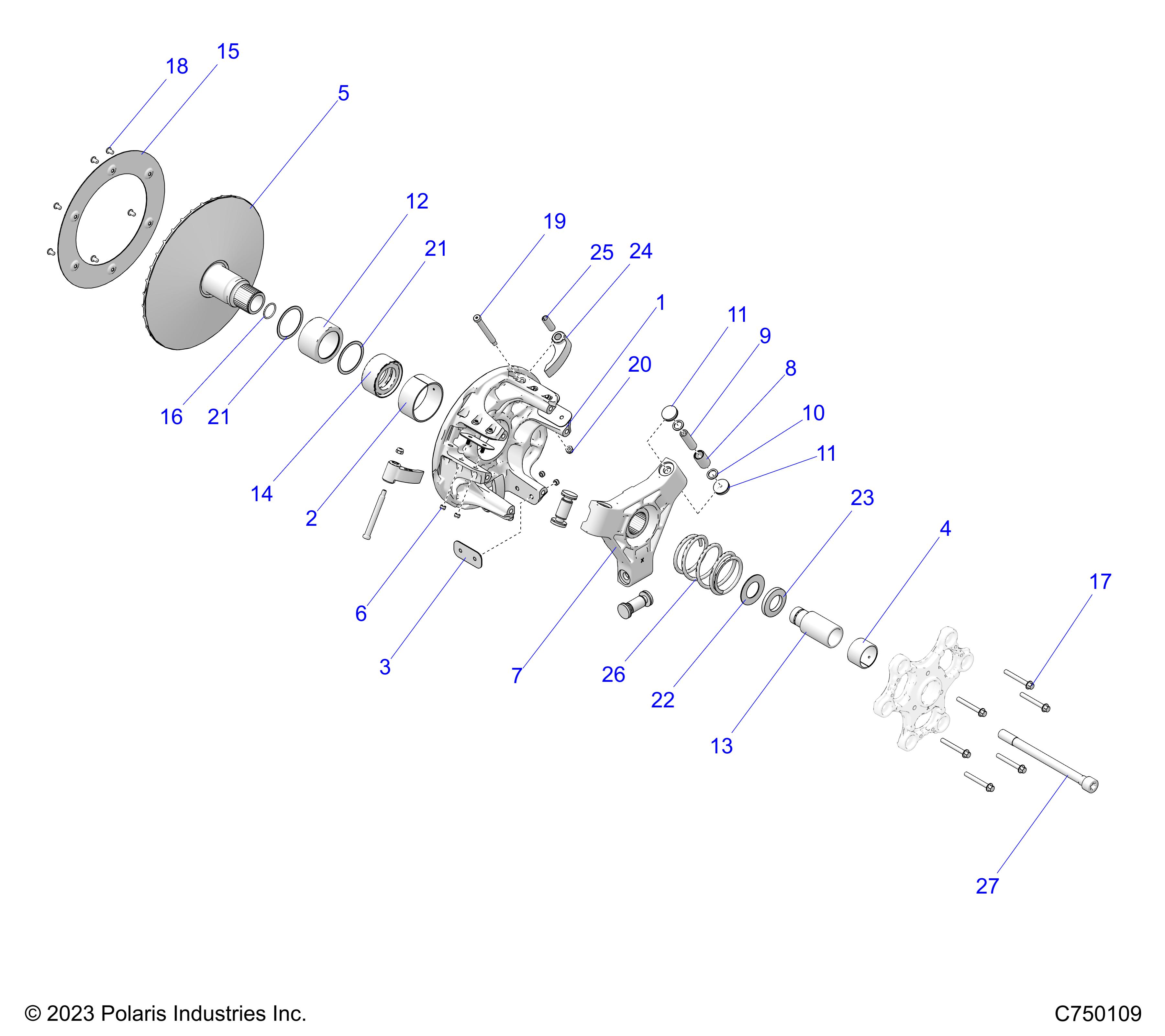 Foto diagrama Polaris que contem a peça 1327342