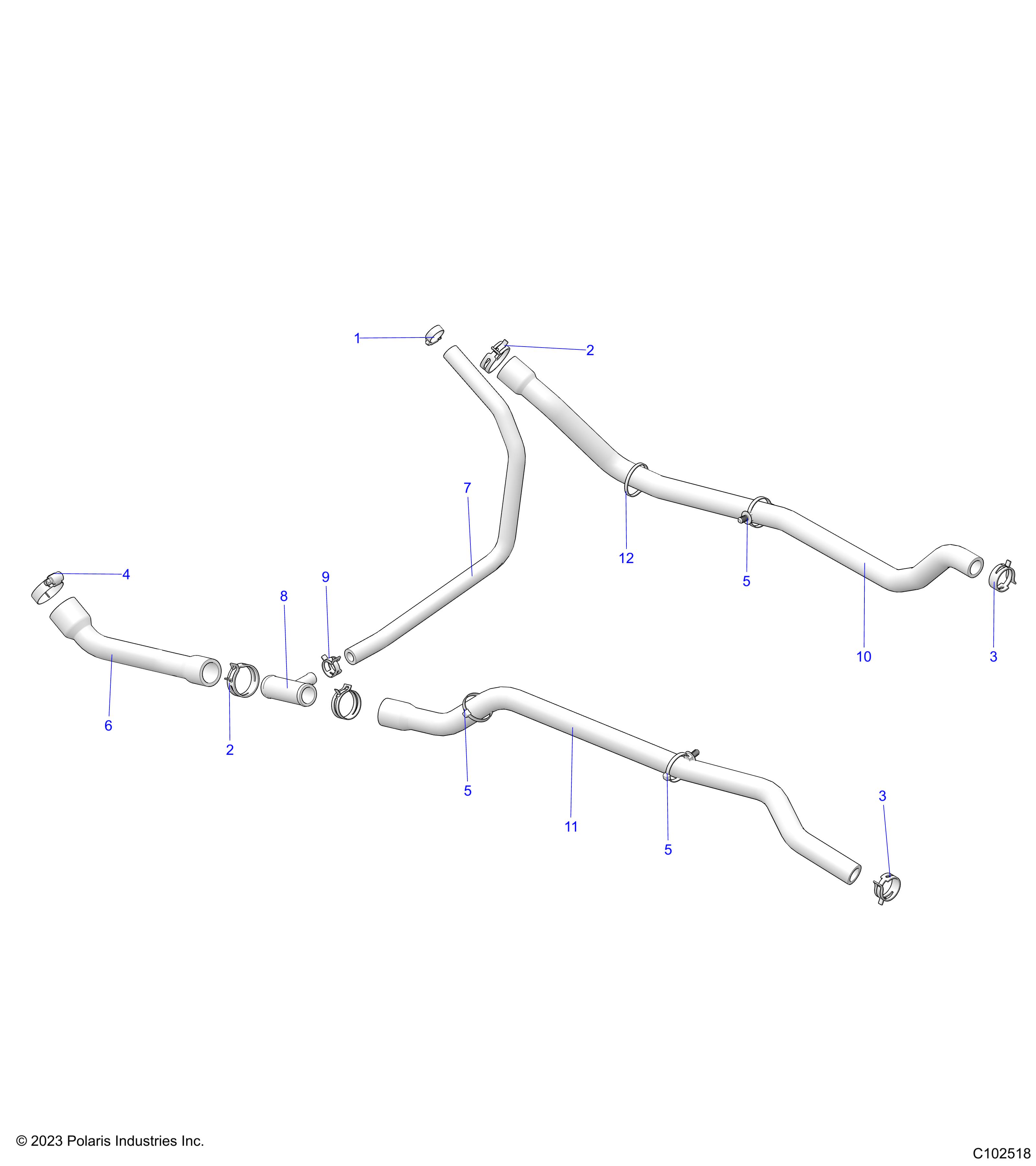 Foto diagrama Polaris que contem a peça 5418058