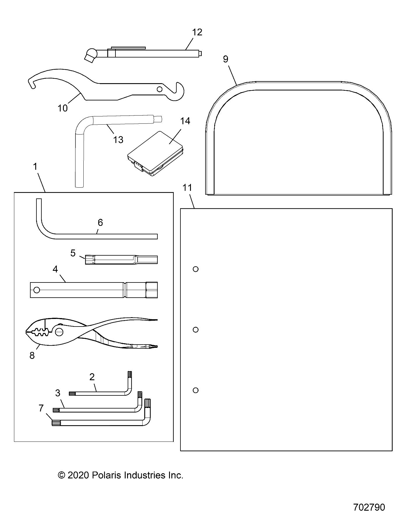 Foto diagrama Polaris que contem a peça 9941422