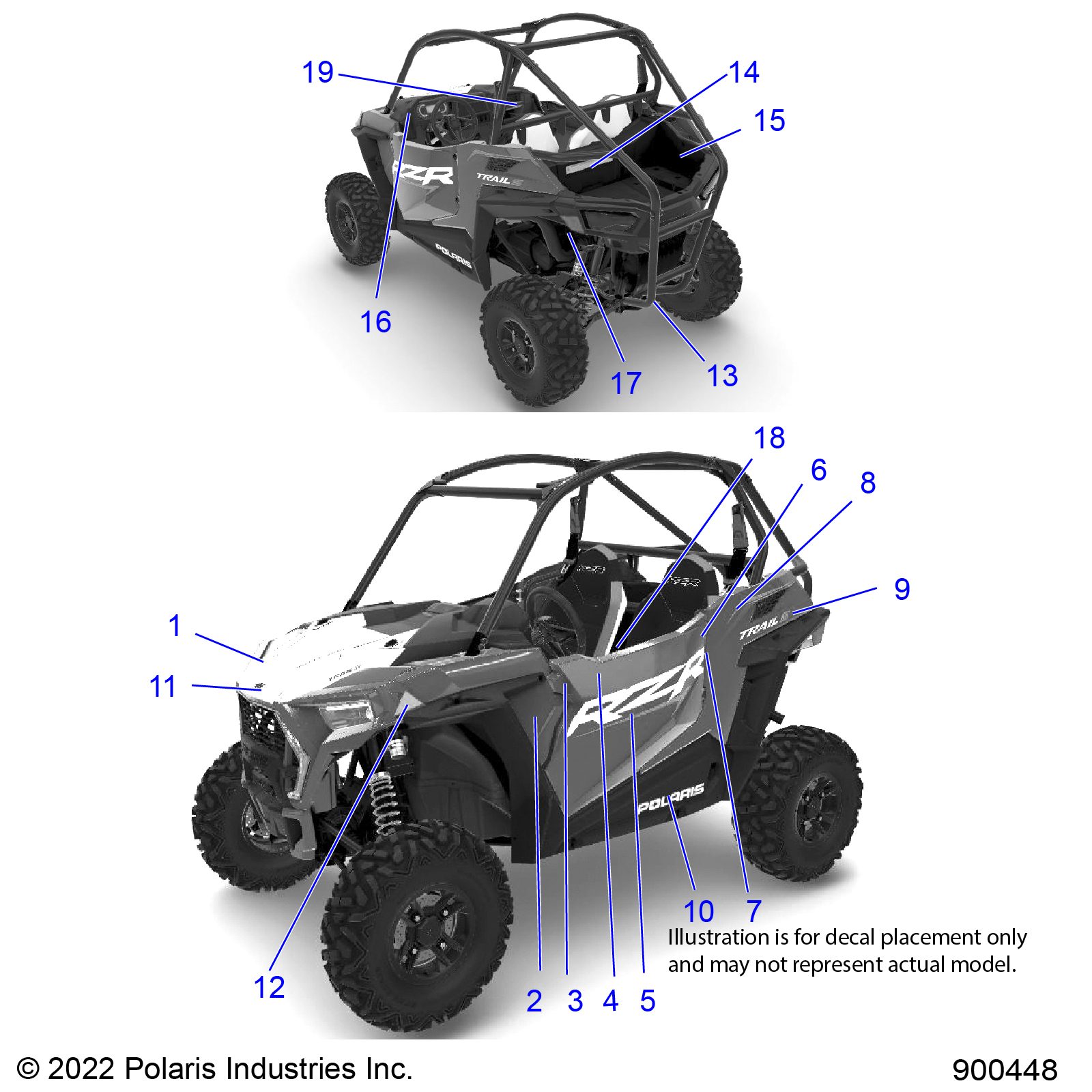 Foto diagrama Polaris que contem a peça 7195443