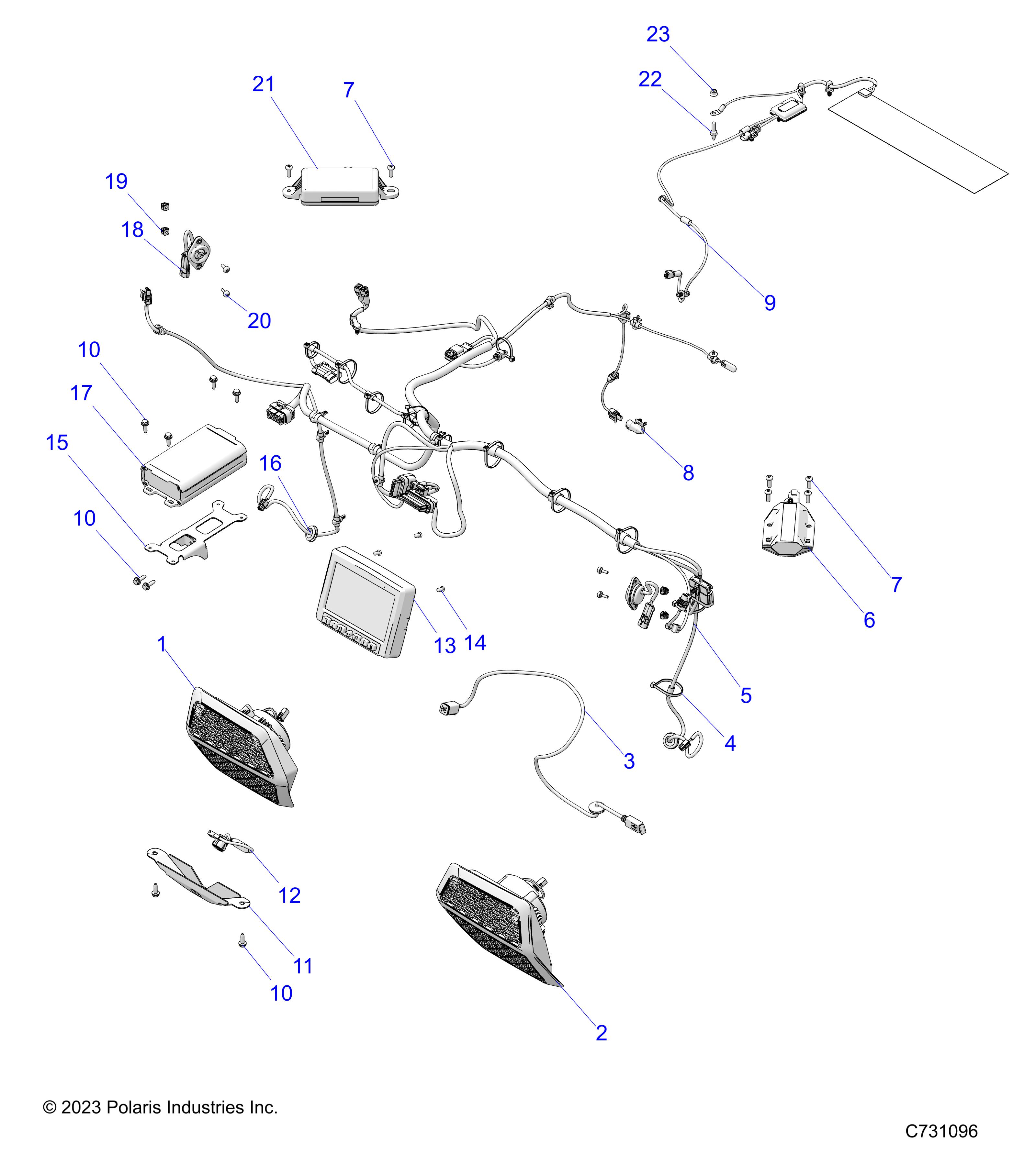 Foto diagrama Polaris que contem a peça 5273639-329