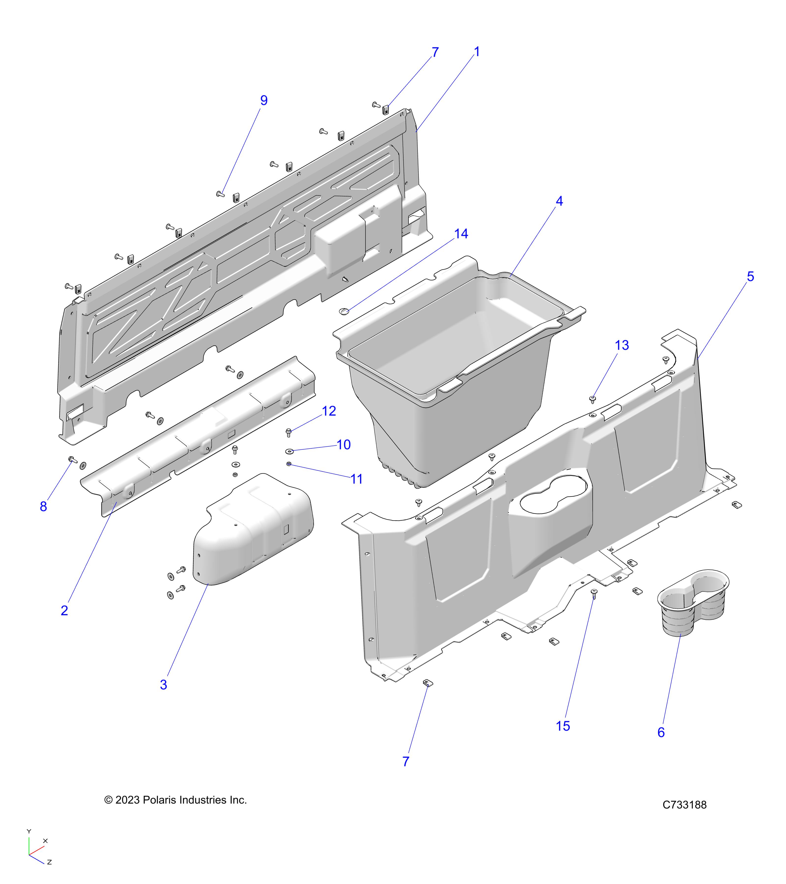 Foto diagrama Polaris que contem a peça 7518976