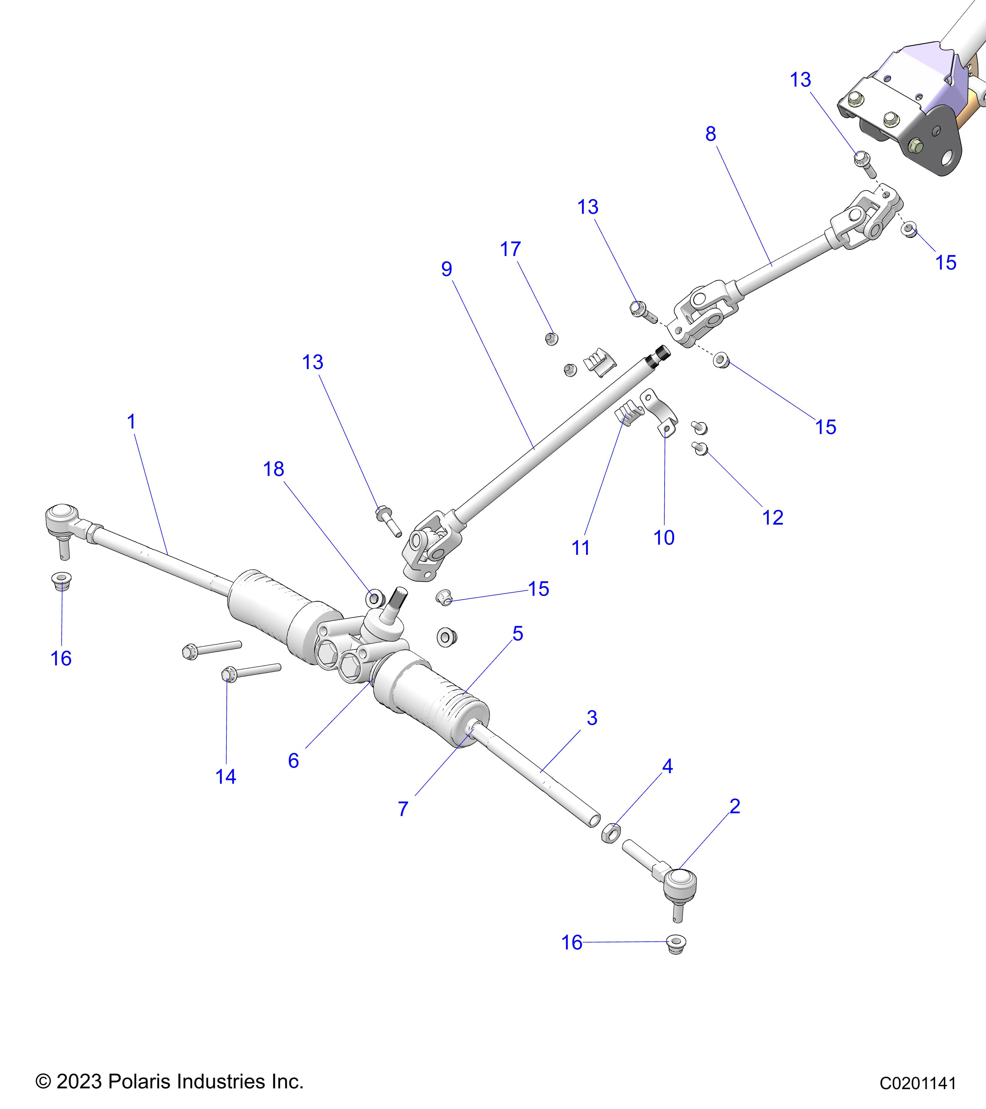 Foto diagrama Polaris que contem a peça 1830298