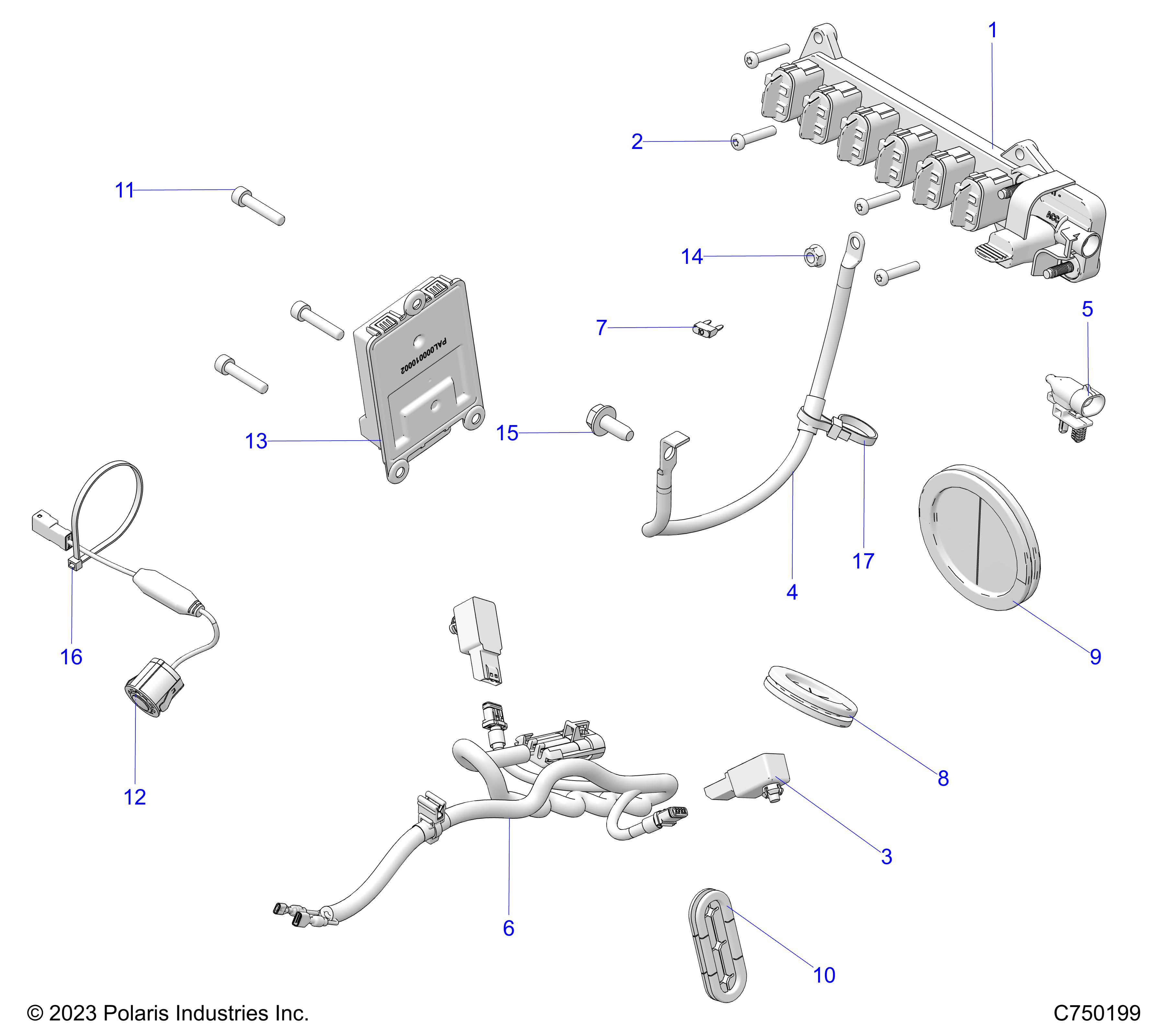 Foto diagrama Polaris que contem a peça 2417268