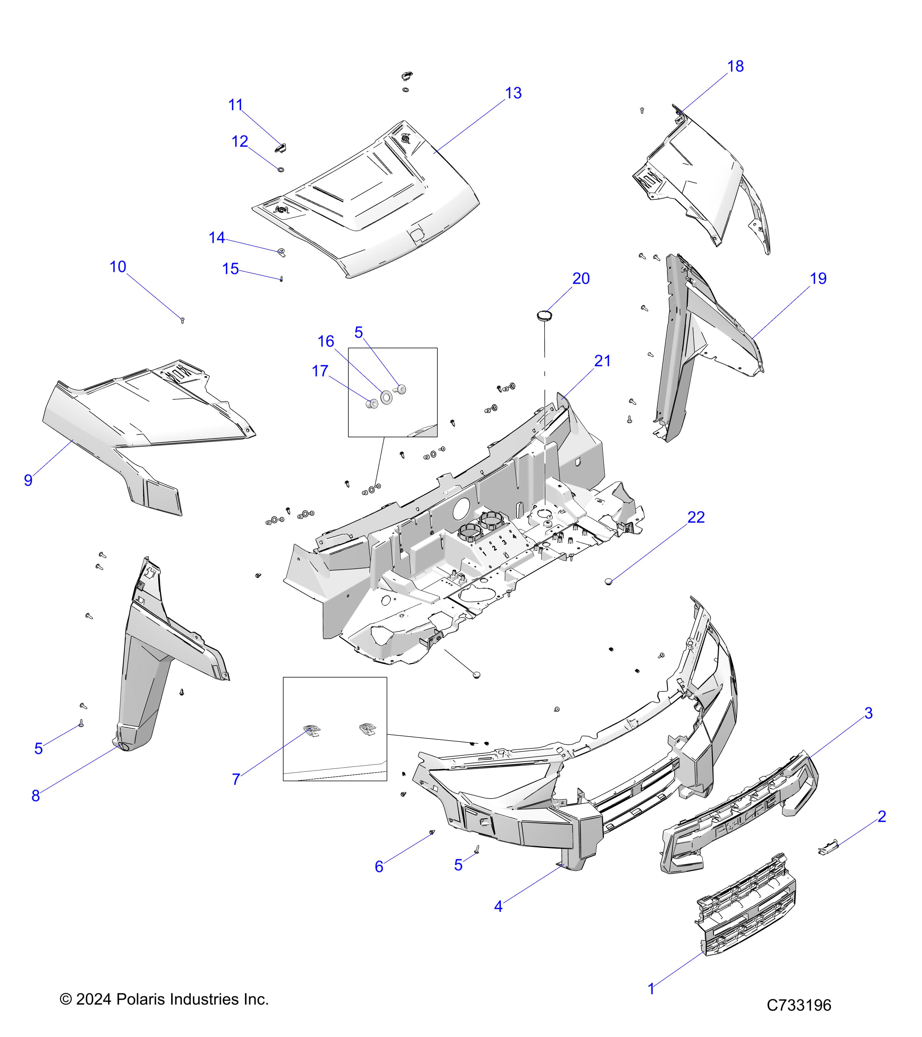 Foto diagrama Polaris que contem a peça 5464987-826