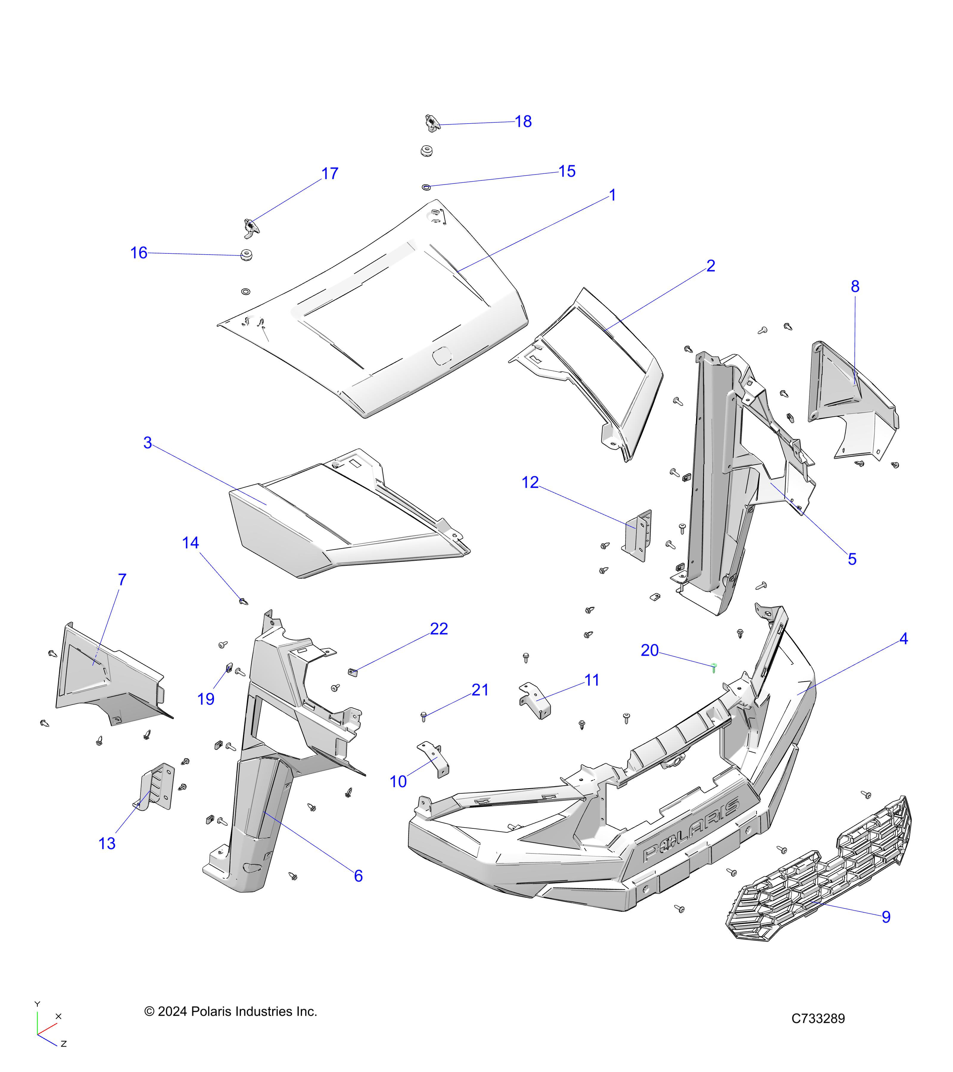 Foto diagrama Polaris que contem a peça 5270975-329