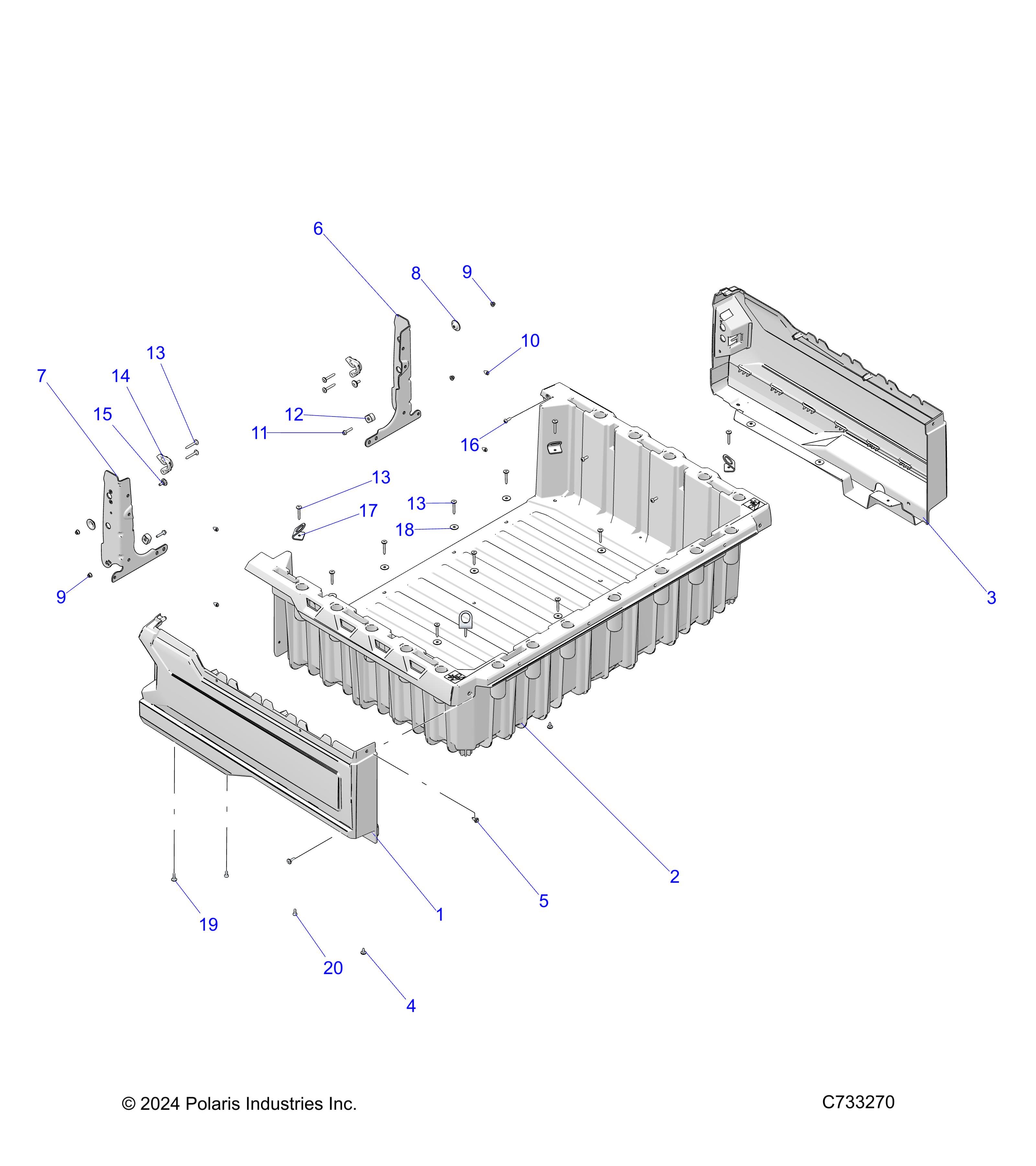 Foto diagrama Polaris que contem a peça 5273930-458