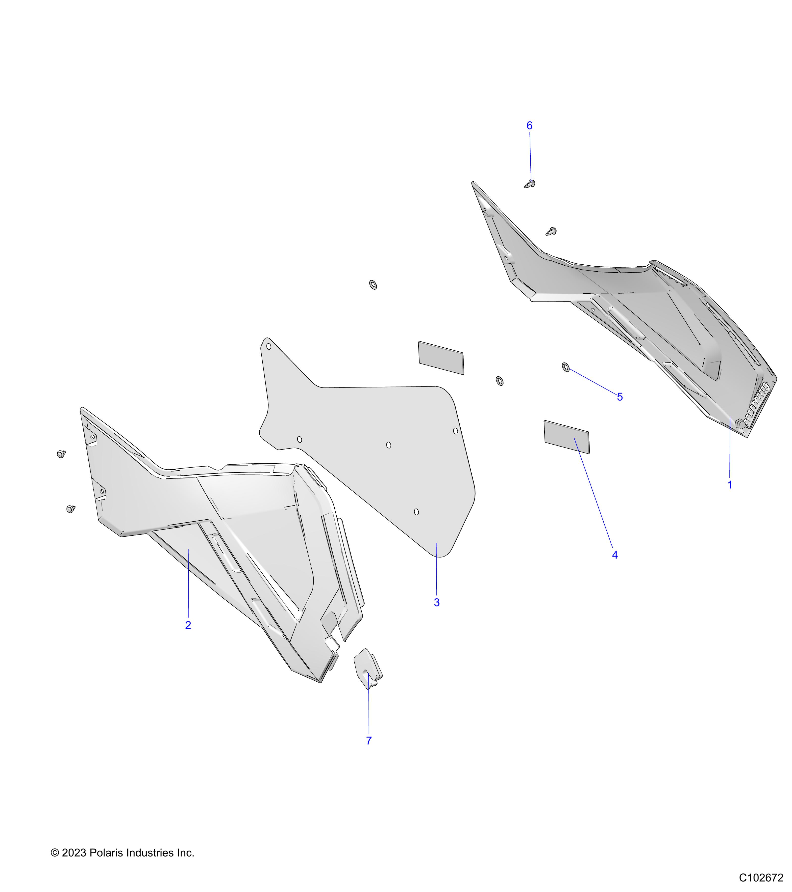 Foto diagrama Polaris que contem a peça 2639994-803