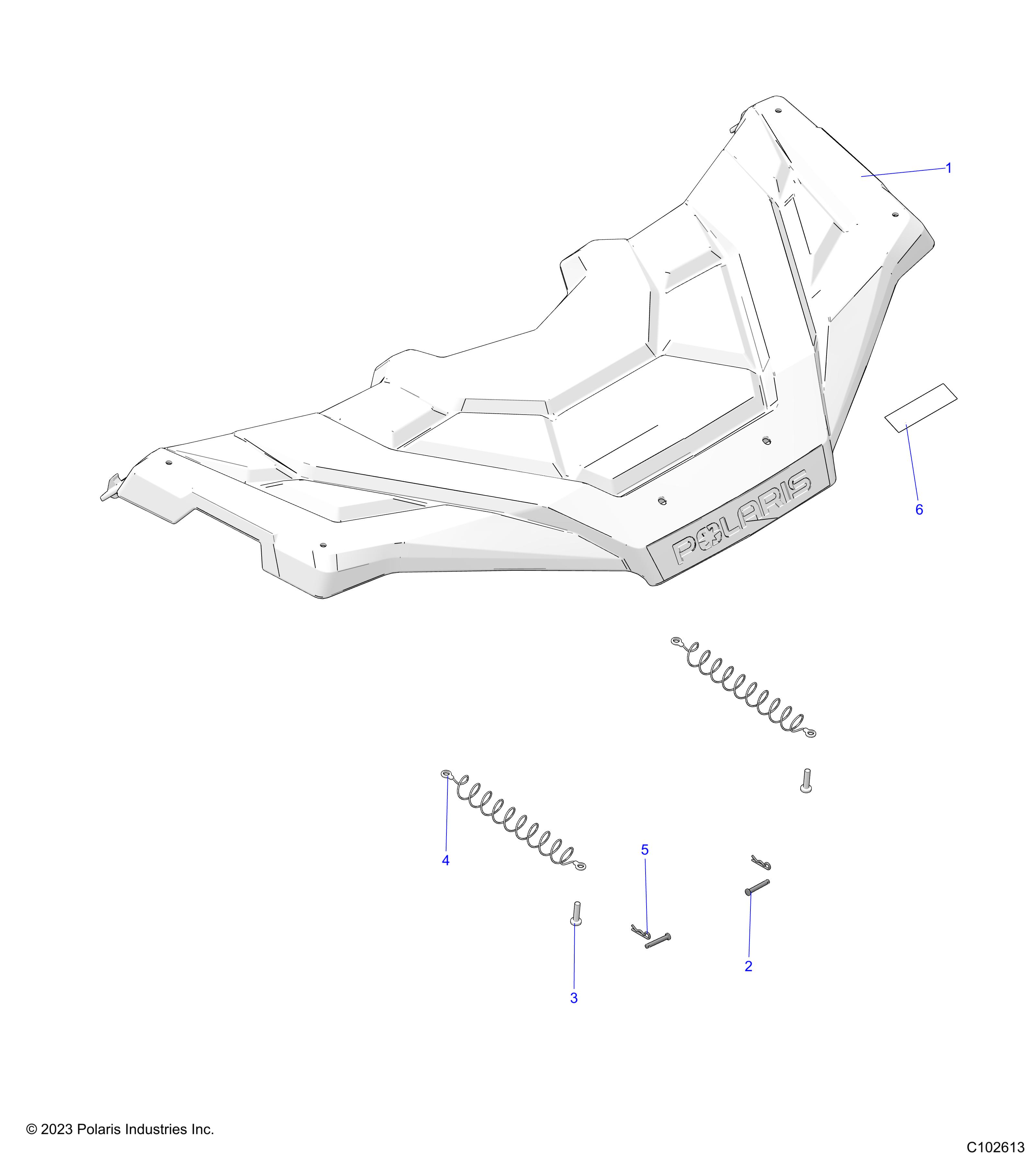 Foto diagrama Polaris que contem a peça 2640172-070