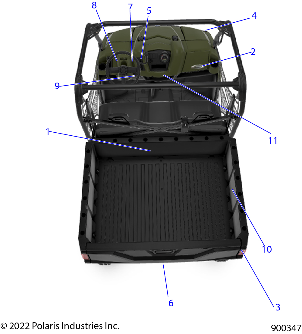 Foto diagrama Polaris que contem a peça 7188350