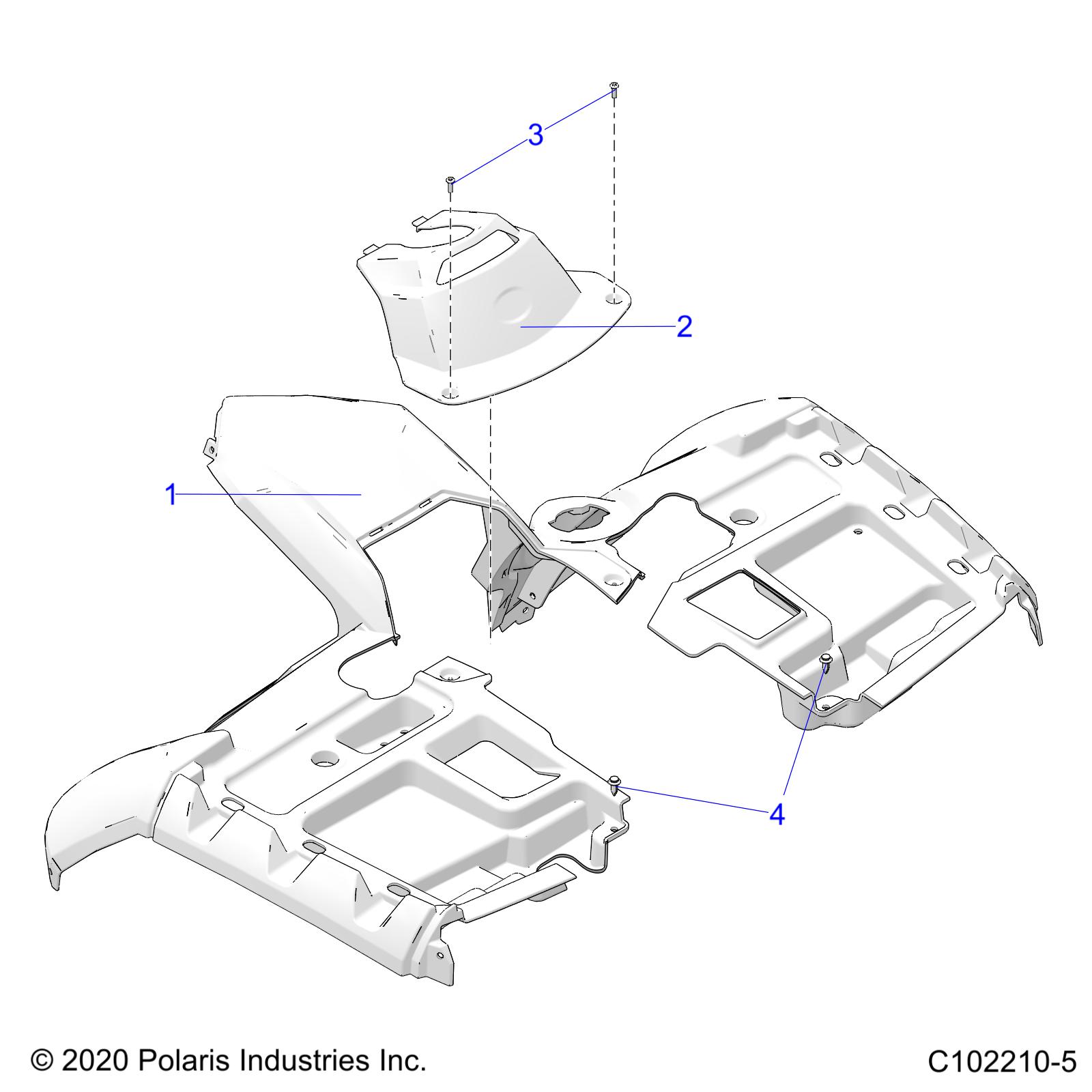 Foto diagrama Polaris que contem a peça 2637111-070