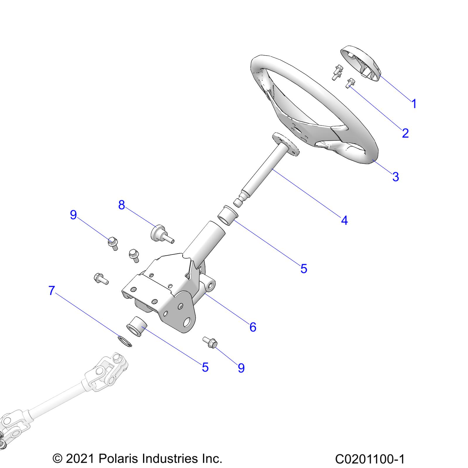 Foto diagrama Polaris que contem a peça 5458327-070