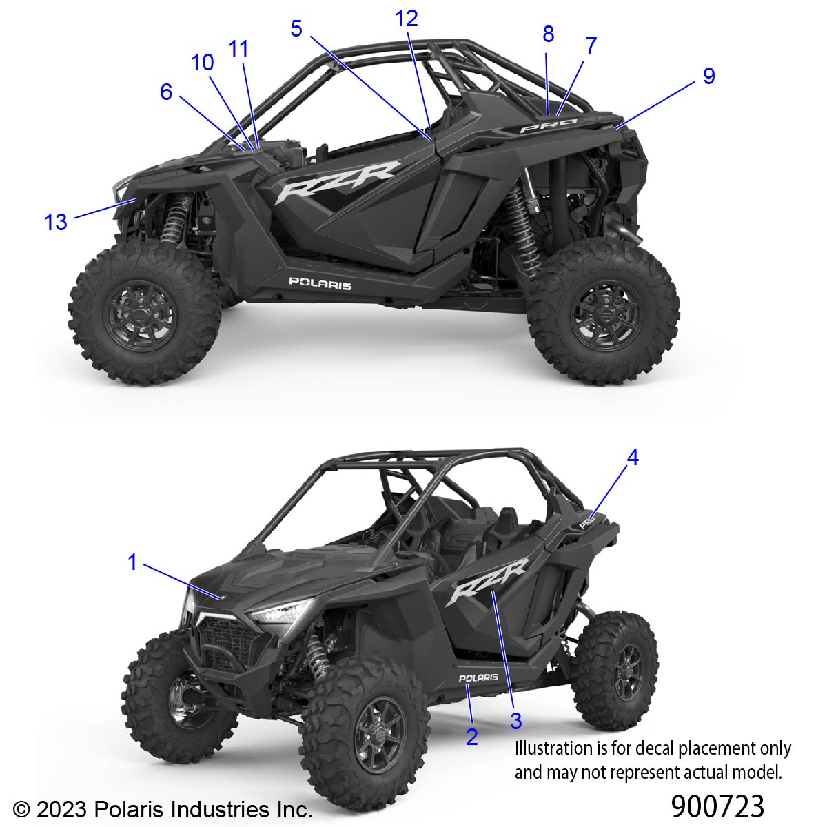 Foto diagrama Polaris que contem a peça 7200562