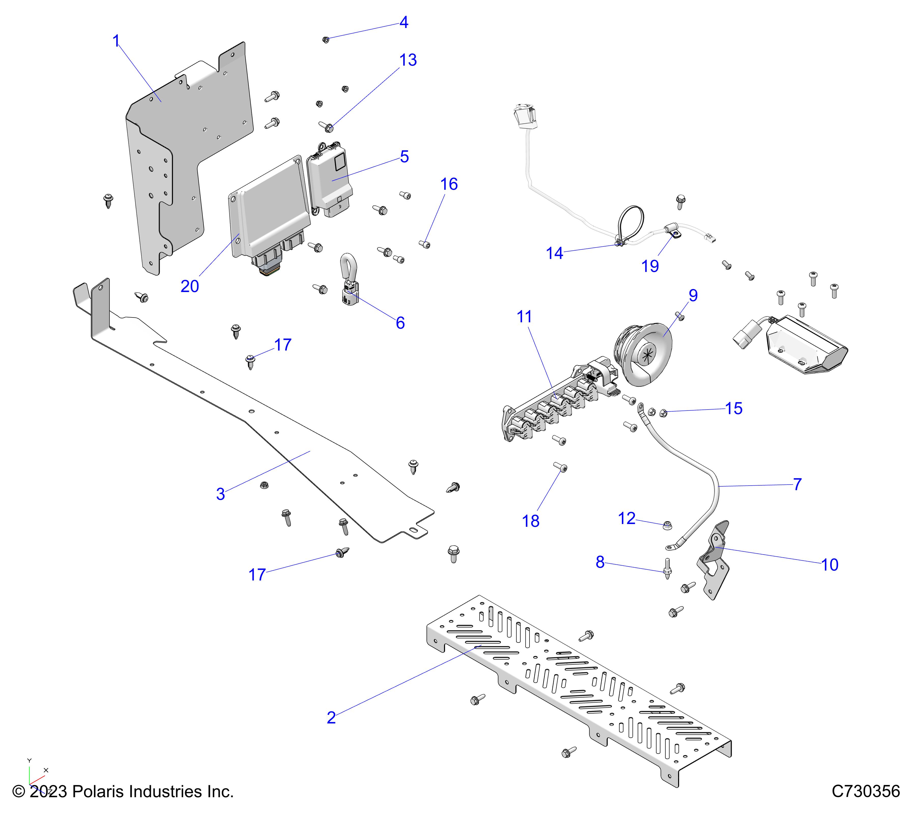 Foto diagrama Polaris que contem a peça 2416095