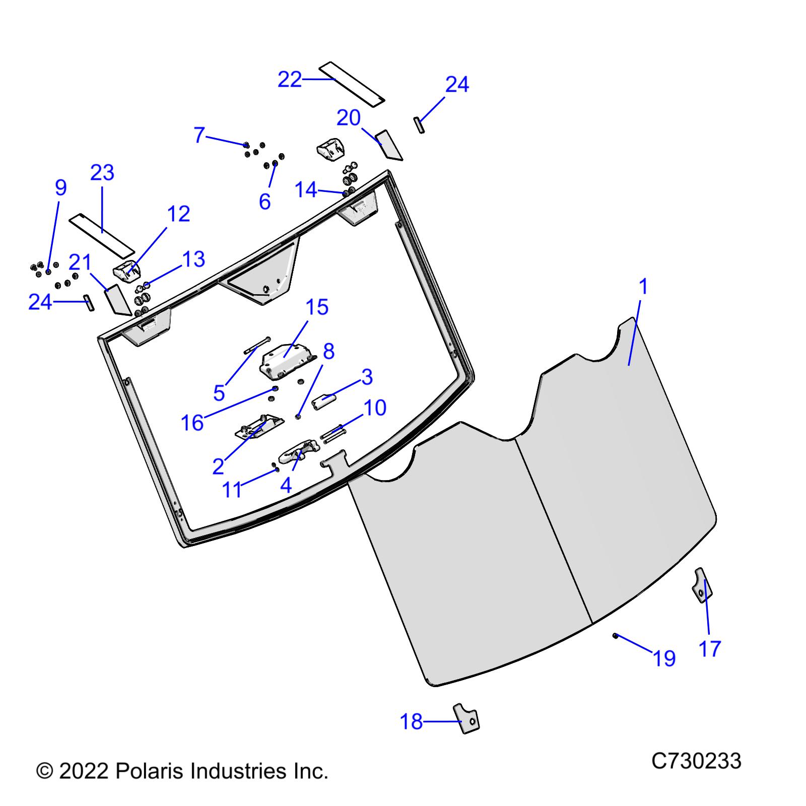 Foto diagrama Polaris que contem a peça 7547307