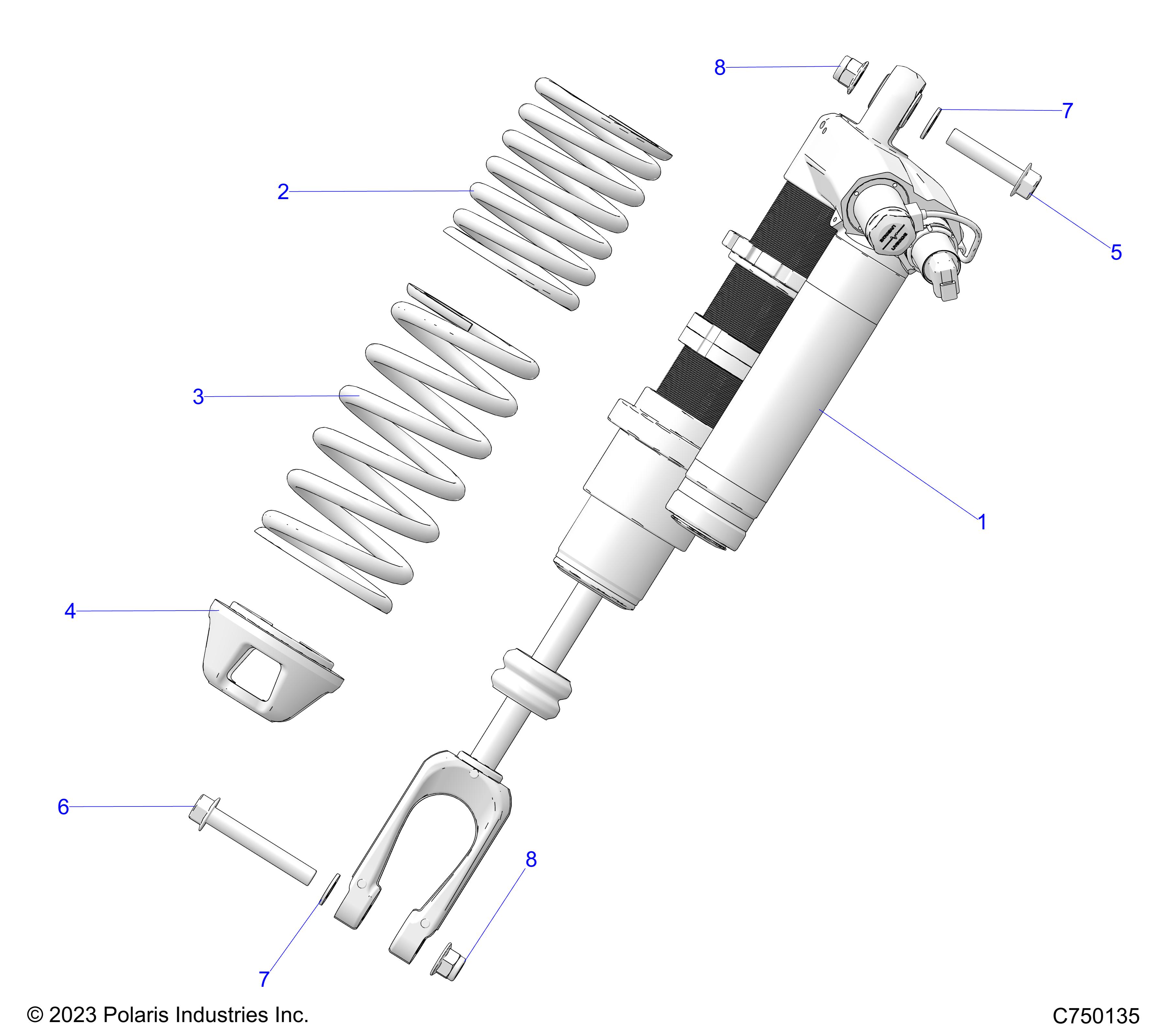 Foto diagrama Polaris que contem a peça 7045651-831