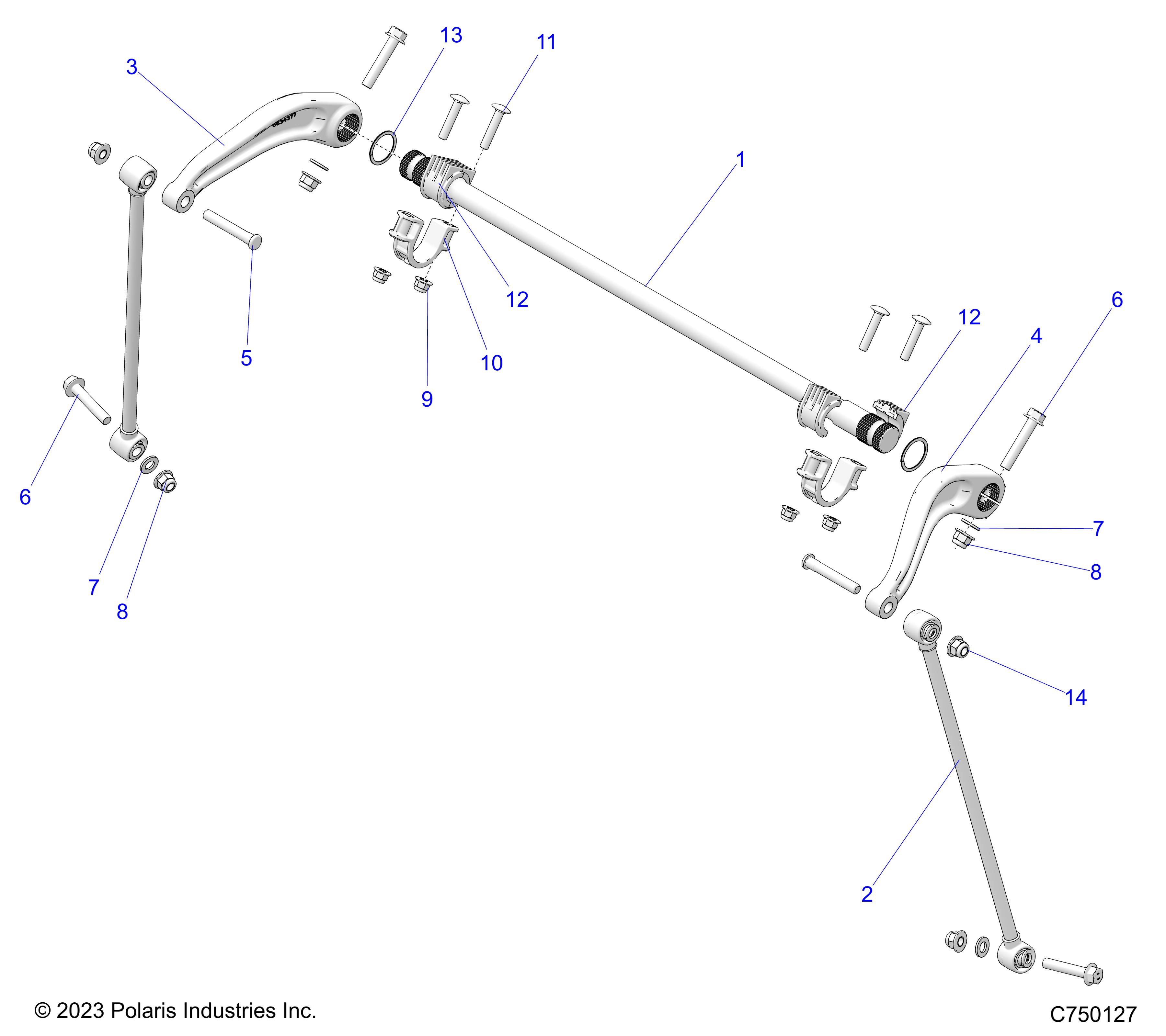 Foto diagrama Polaris que contem a peça 5634385