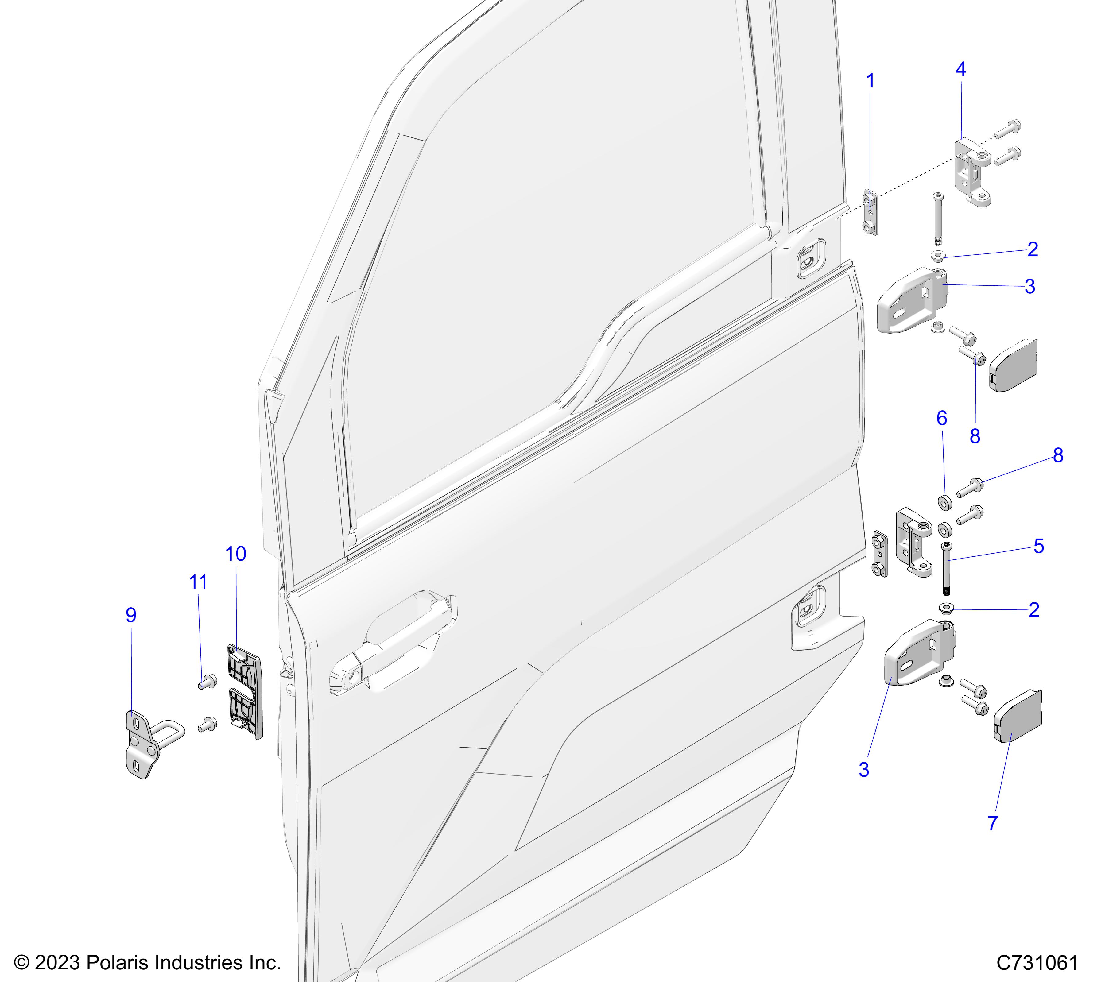 Foto diagrama Polaris que contem a peça 5458945-070