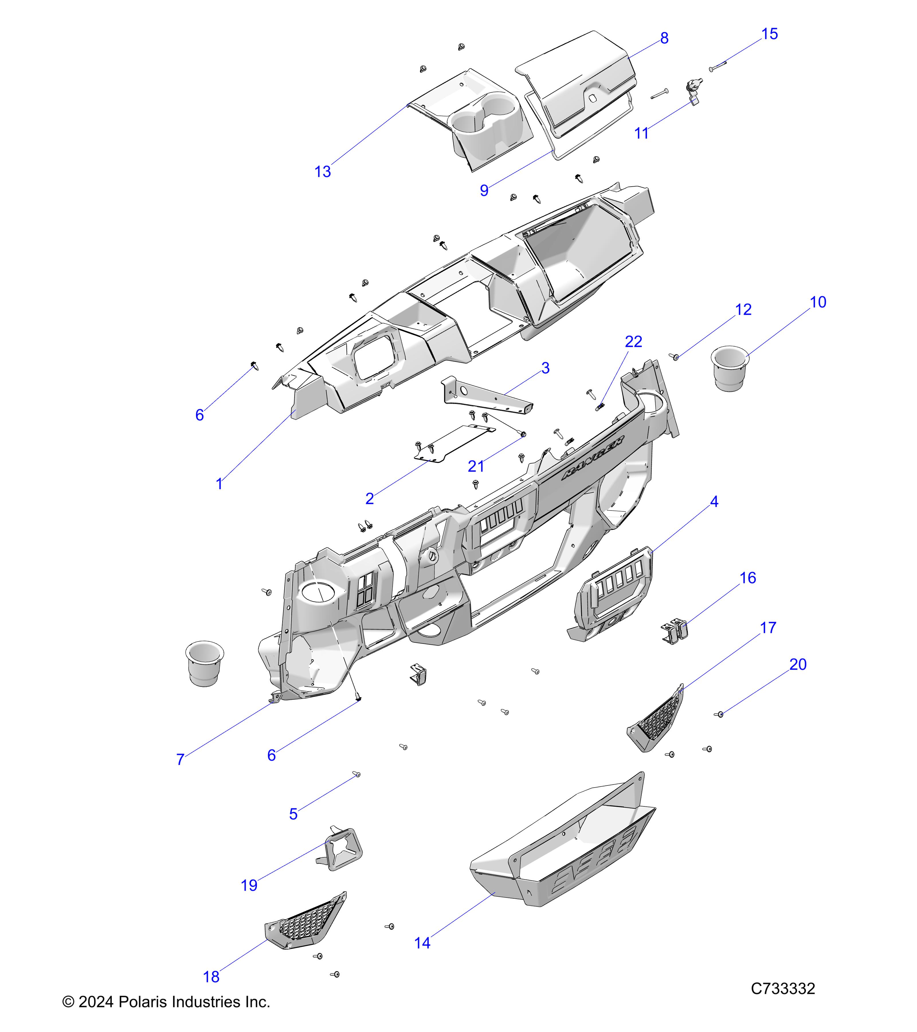 Foto diagrama Polaris que contem a peça 5459840-070