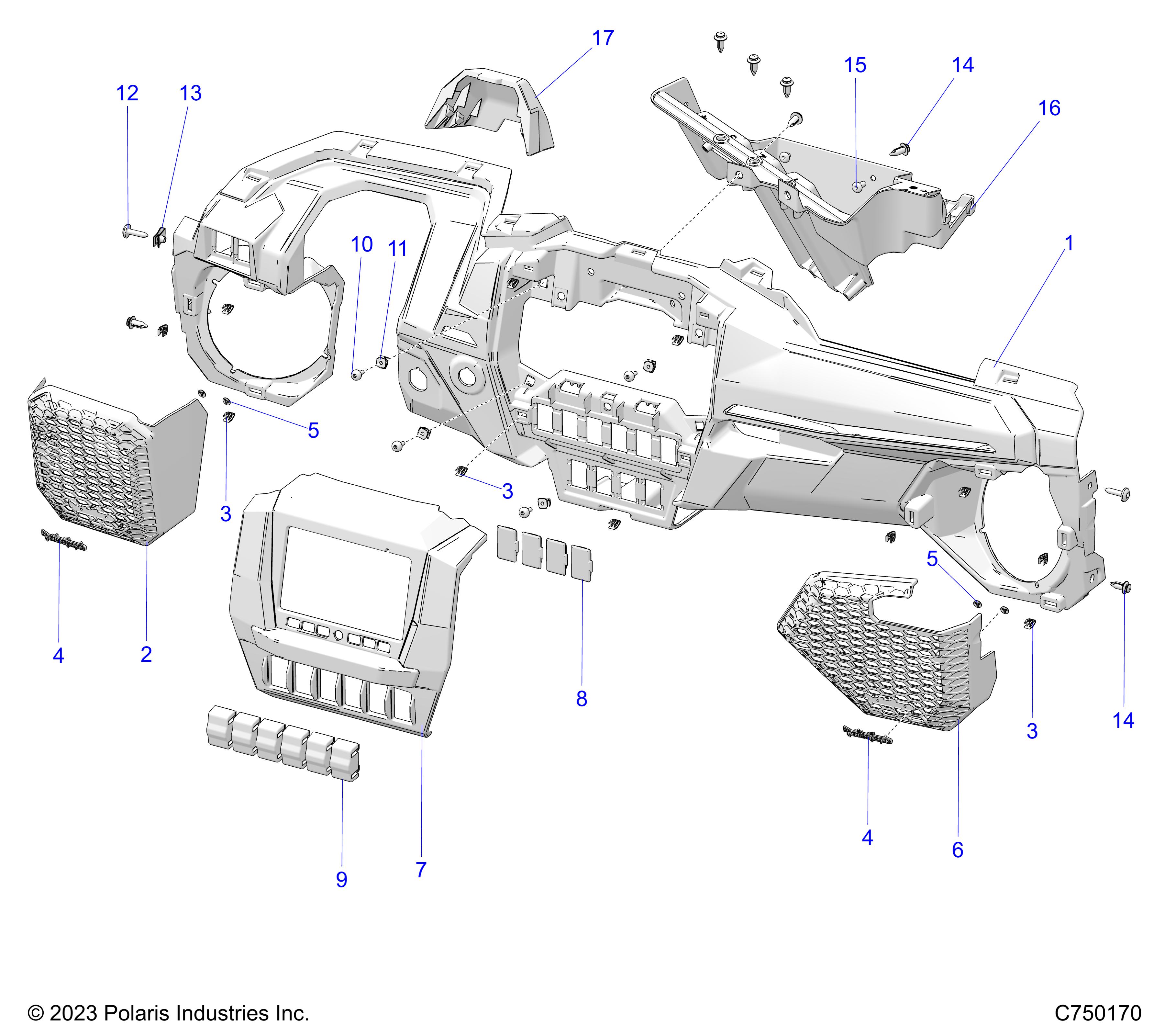 Foto diagrama Polaris que contem a peça 5459969-070