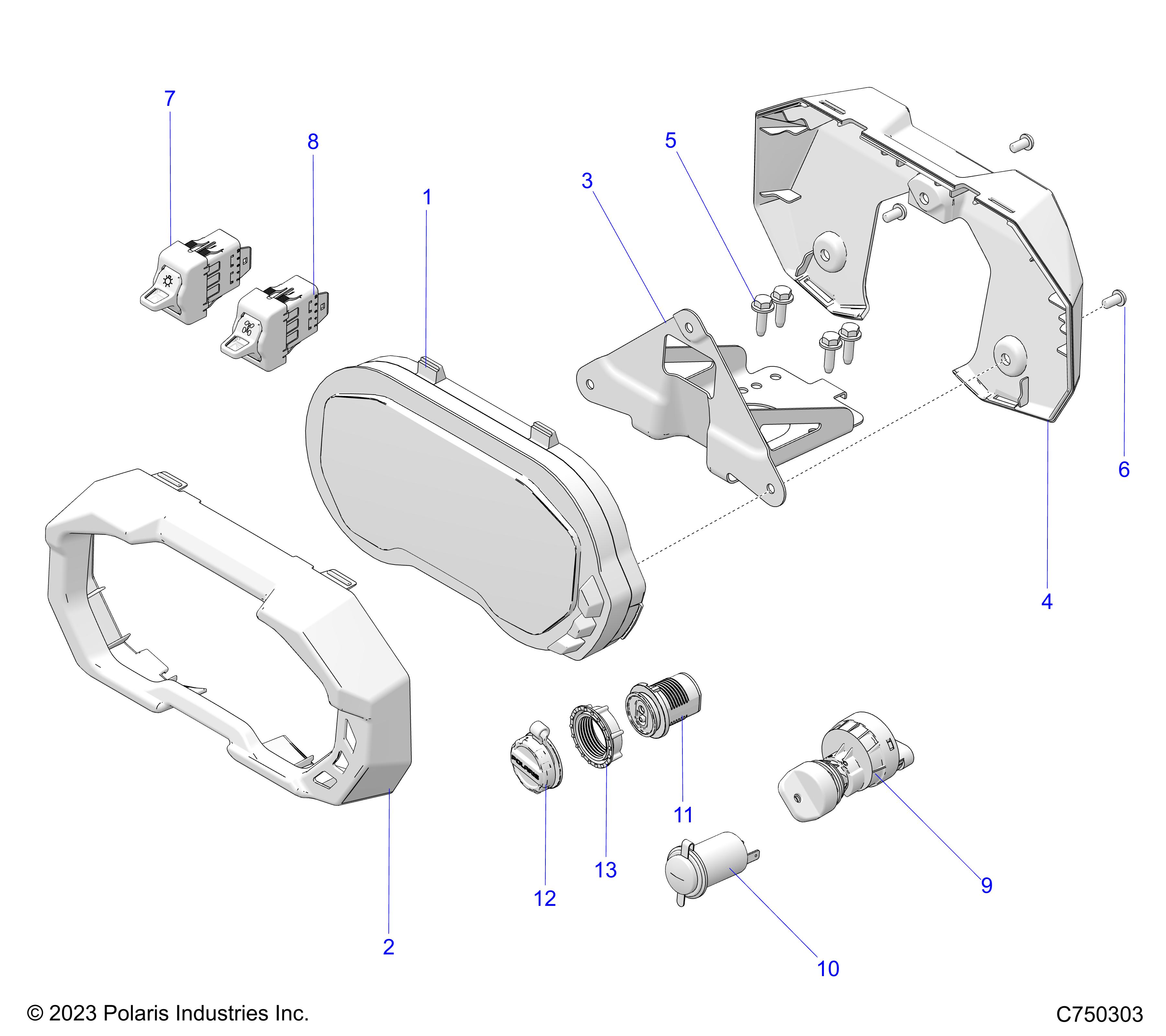 Foto diagrama Polaris que contem a peça 3286995