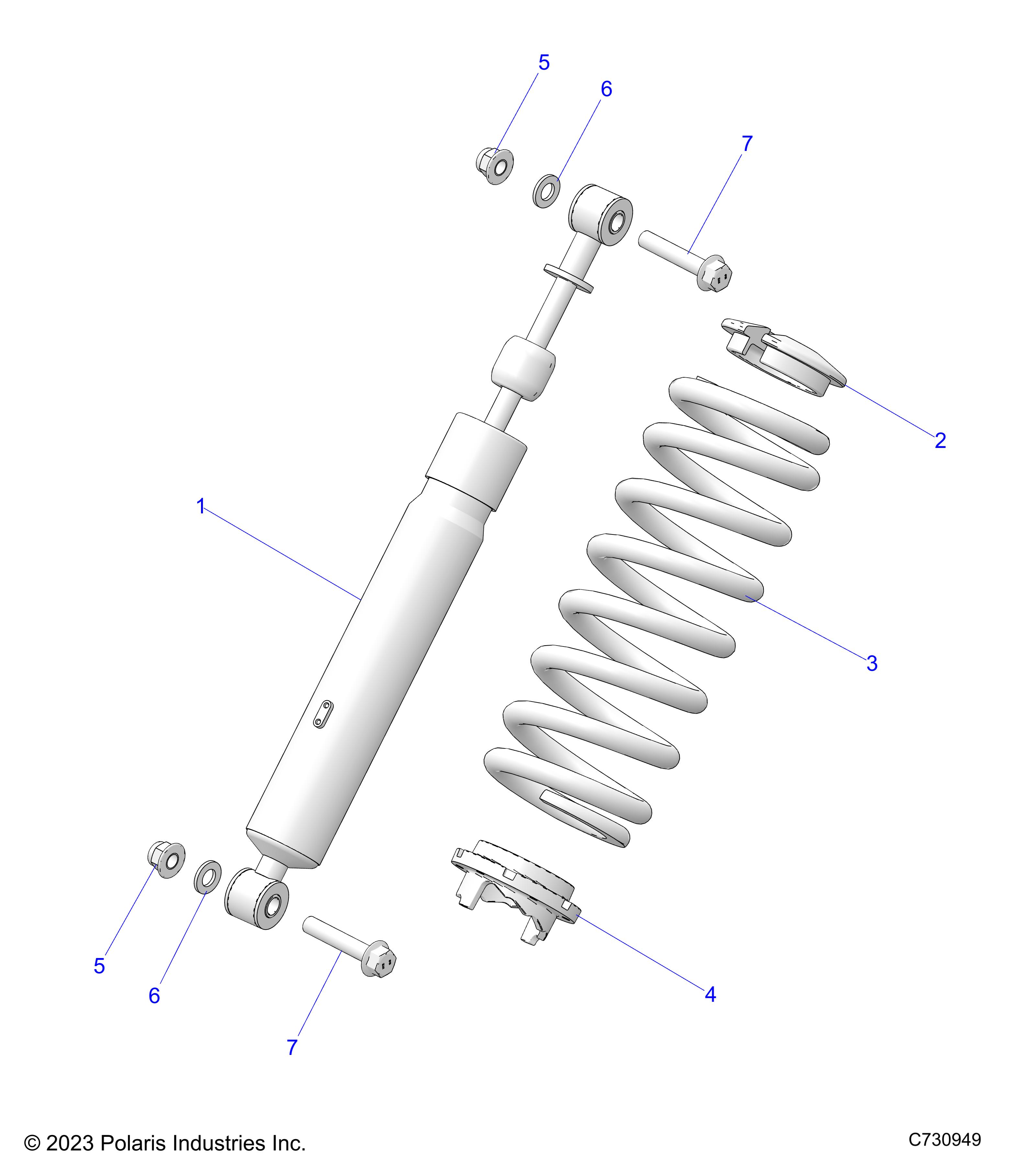 Foto diagrama Polaris que contem a peça 7045919-402