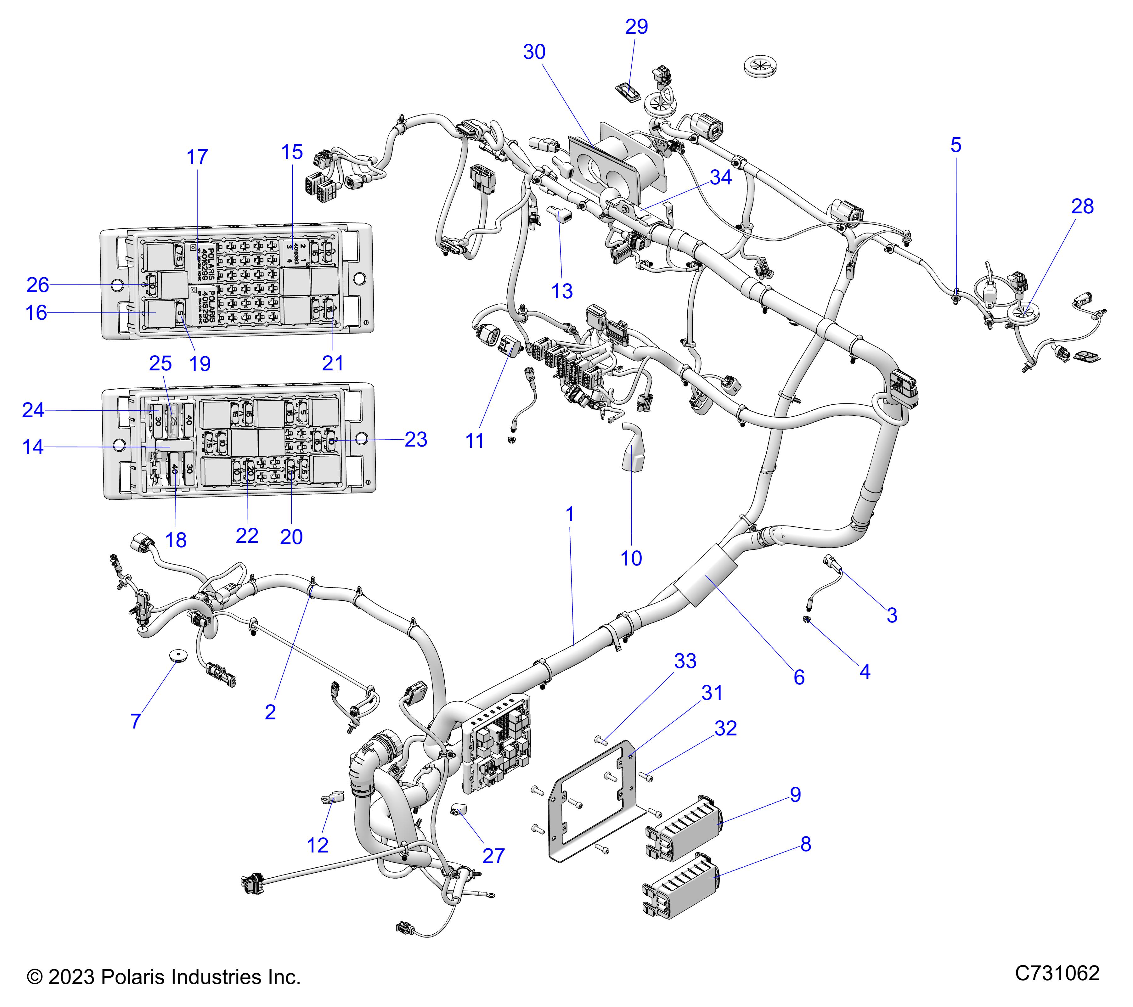 Foto diagrama Polaris que contem a peça 5418993