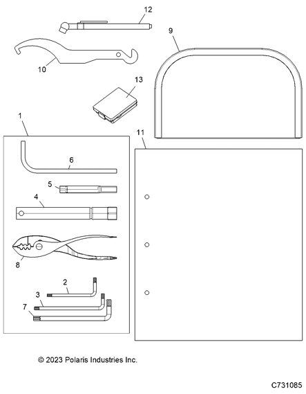 Foto diagrama Polaris que contem a peça 9941433