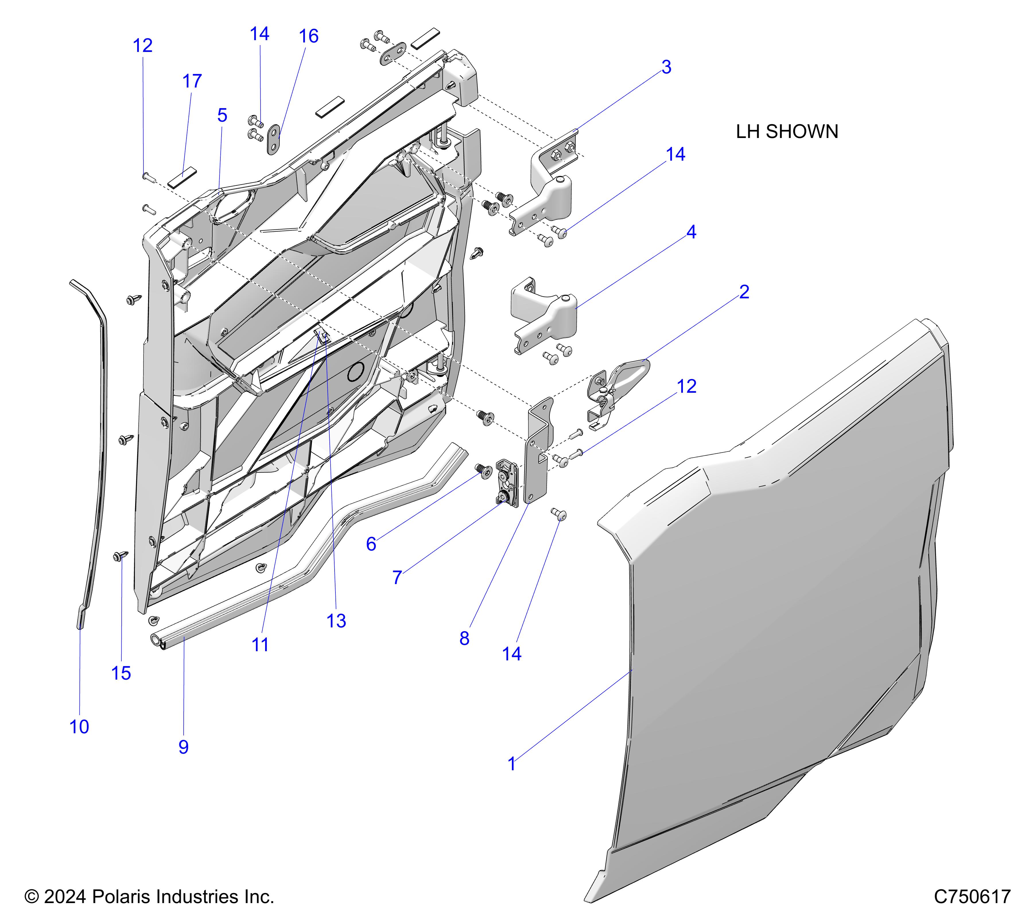 Foto diagrama Polaris que contem a peça 5465003-849